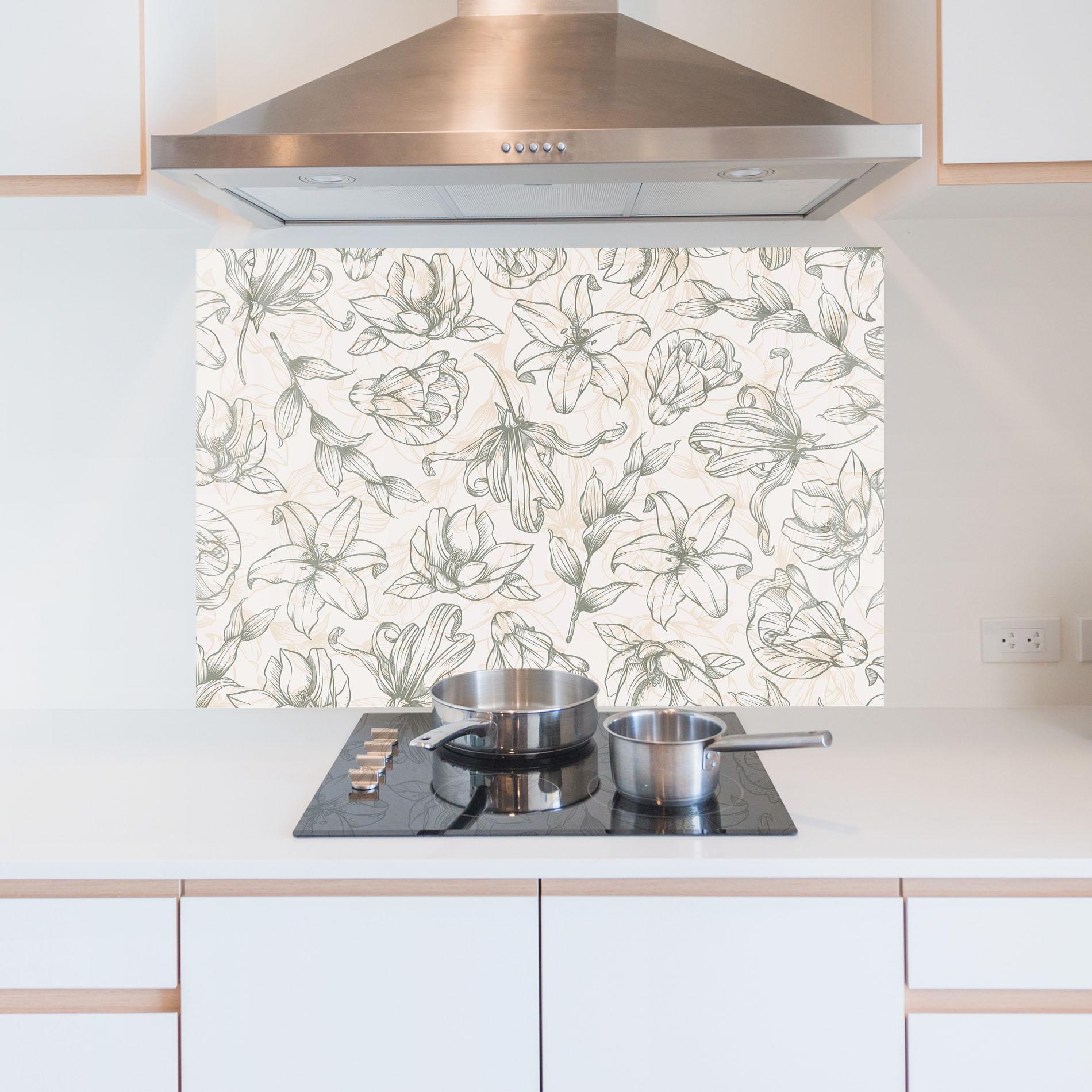 Panou Sticla Bucatarie Cream Grey Line mockup 5