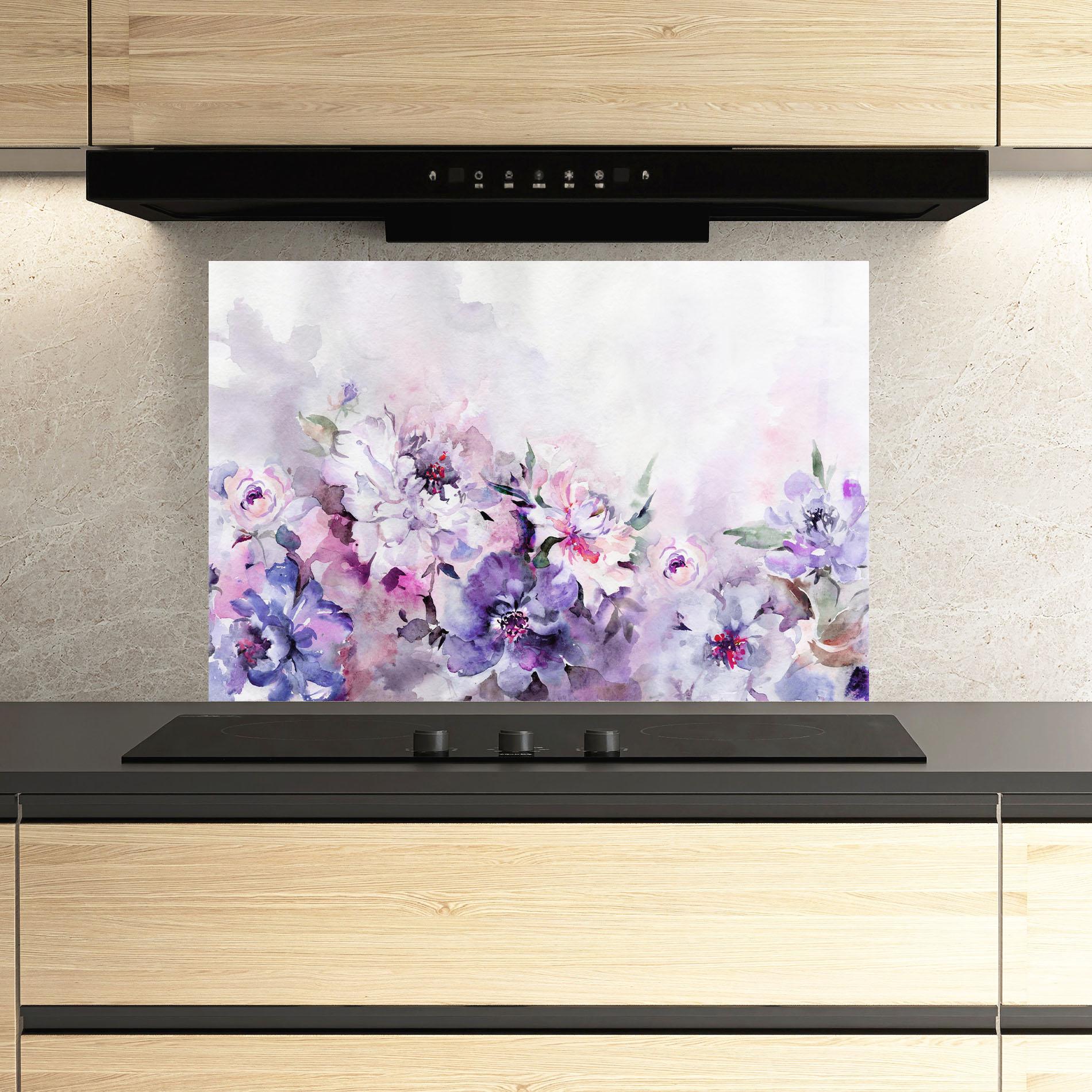 Panou Sticla Bucatarie Buchet Multicolor mockup 3