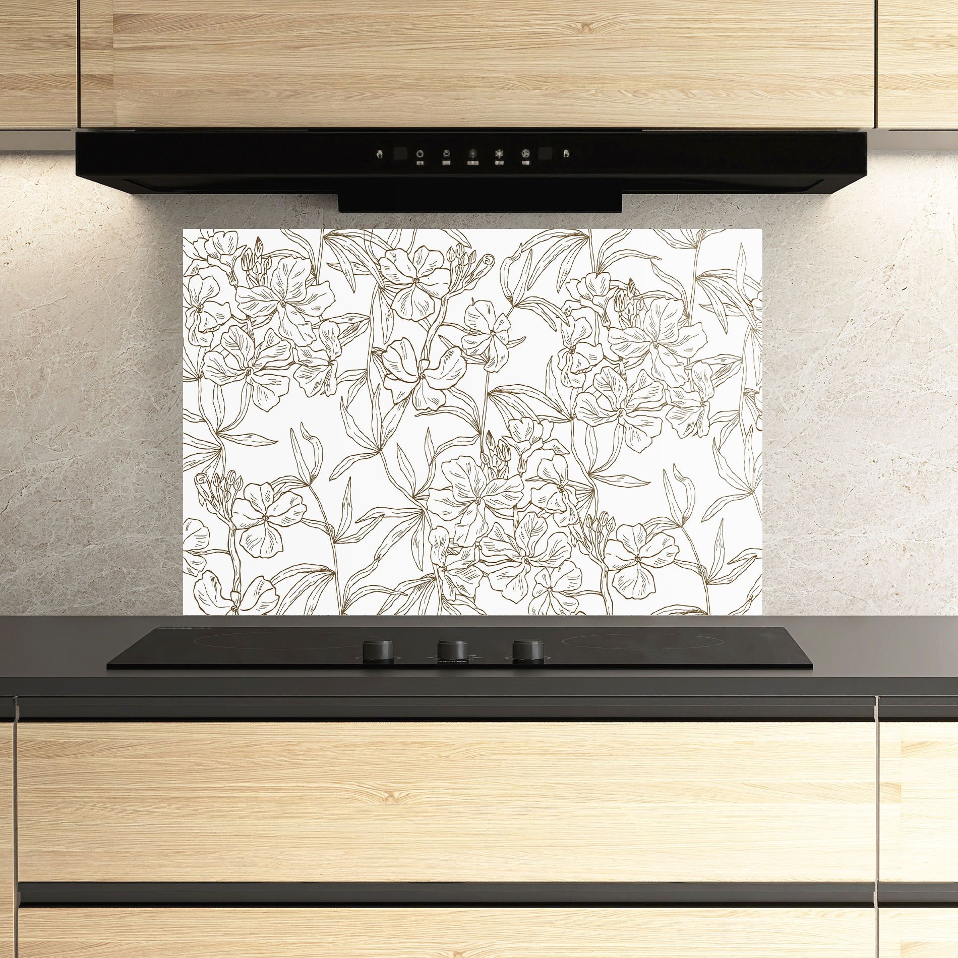 Flower Brown Line mockup 3