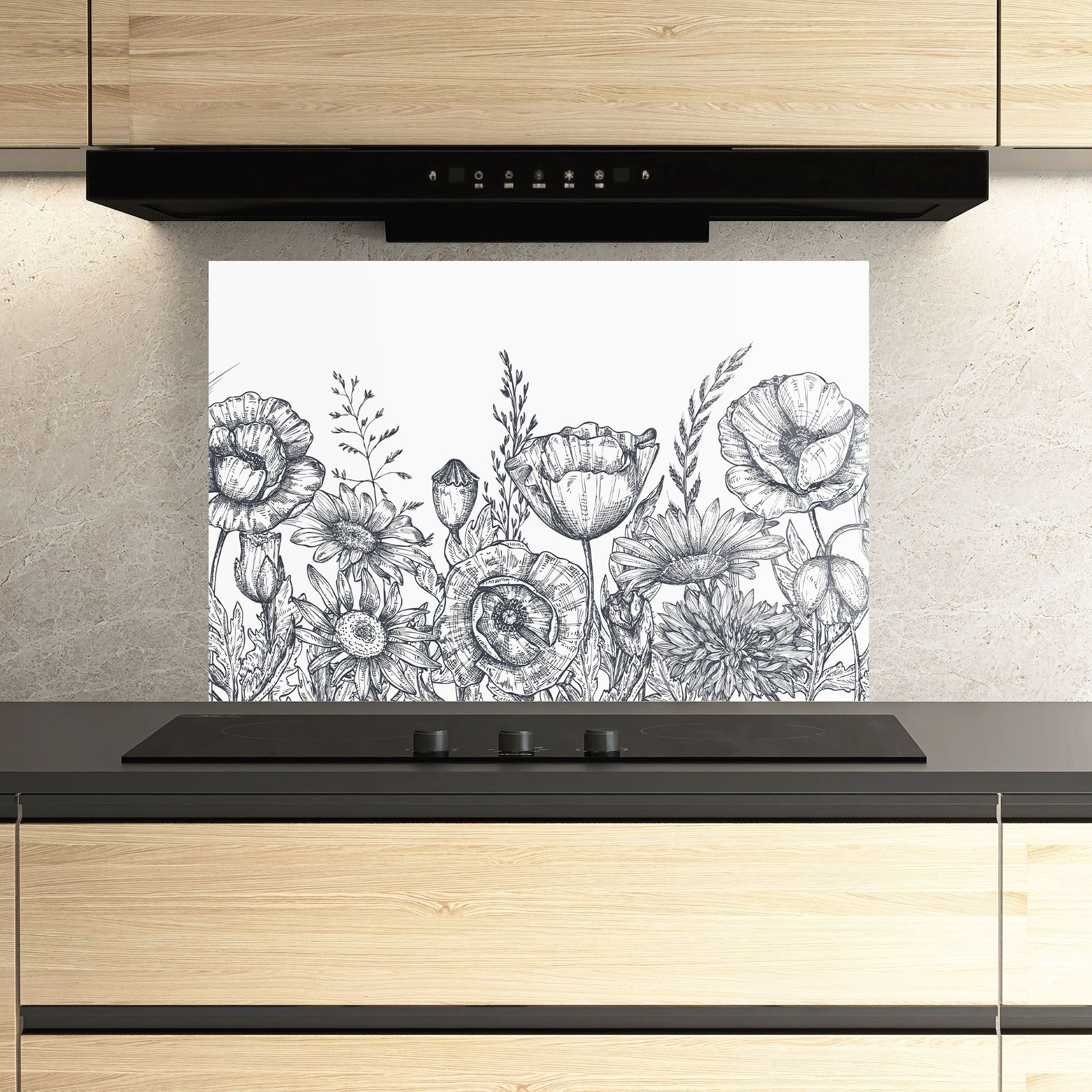 Flower Grey Line mockup 3