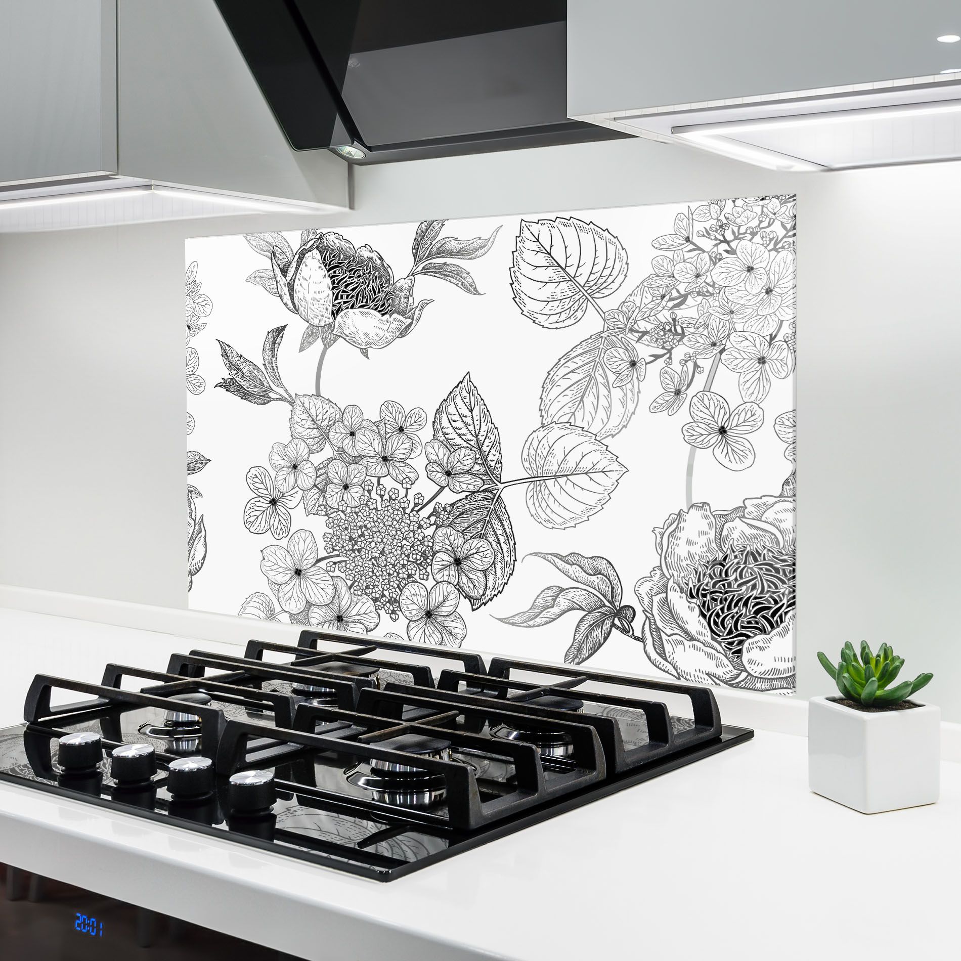 Black Line Flower mockup 6