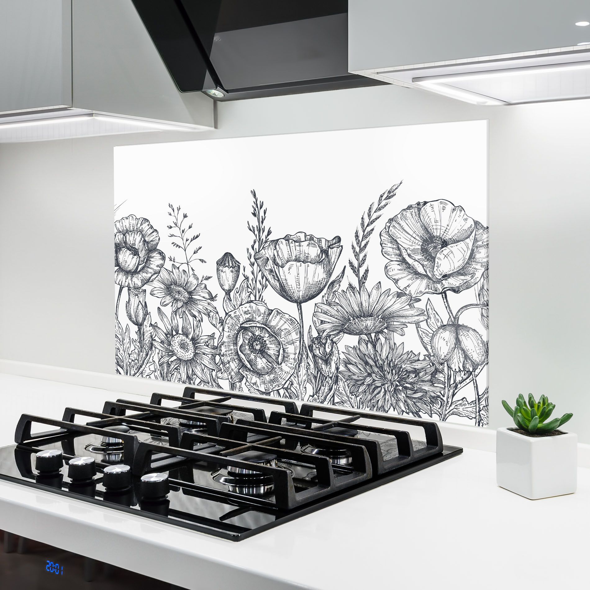 Flower Grey Line mockup 6