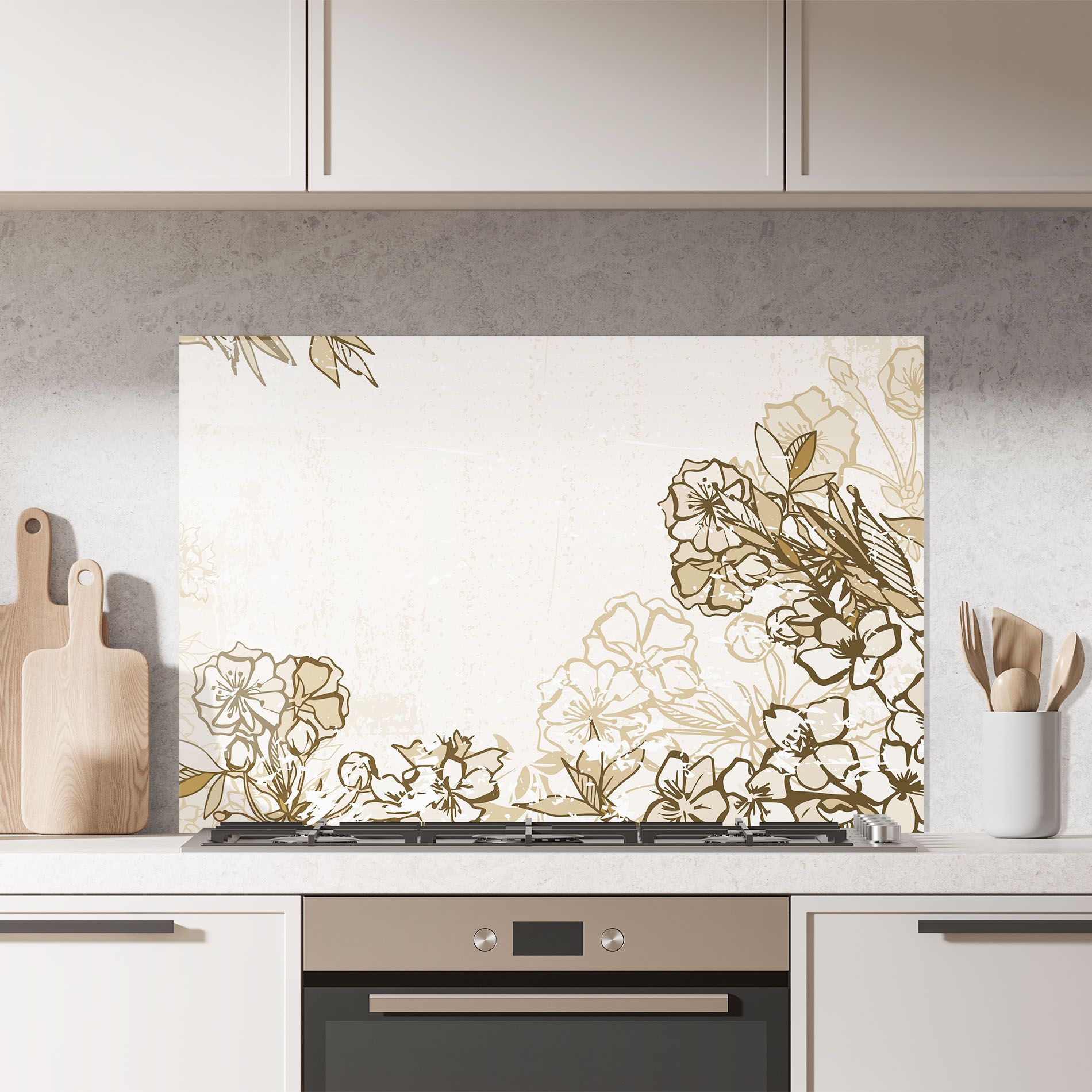 Cream Brown Flower mockup 7