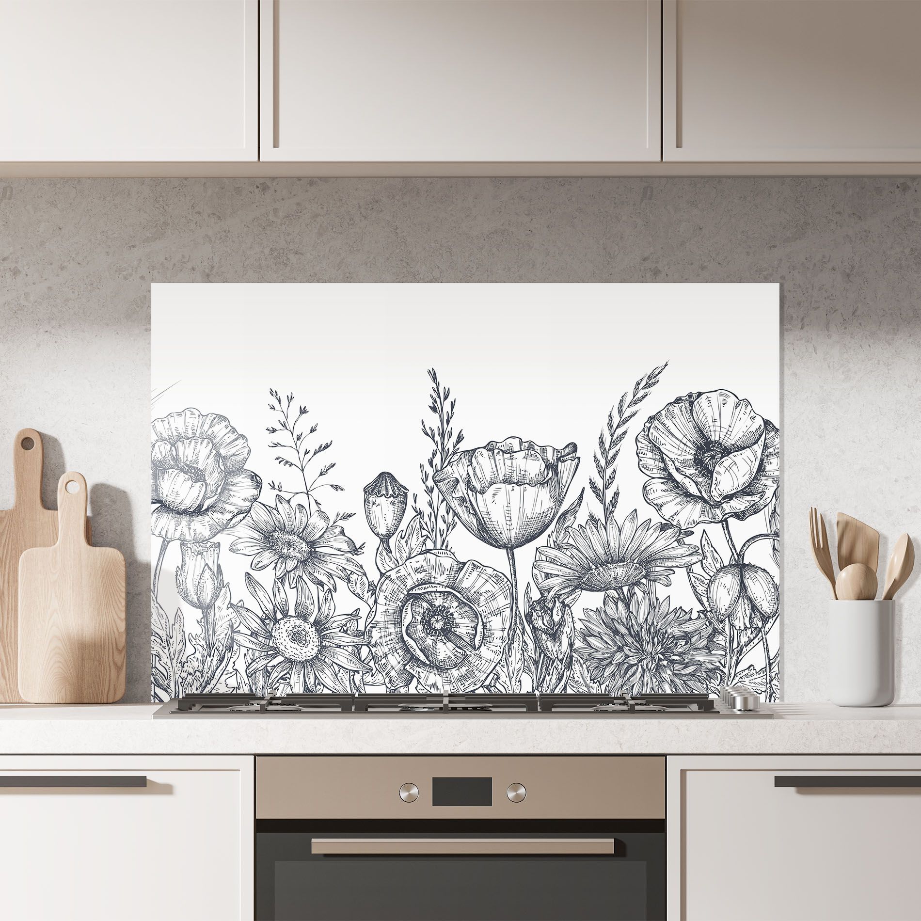 Flower Grey Line mockup 7