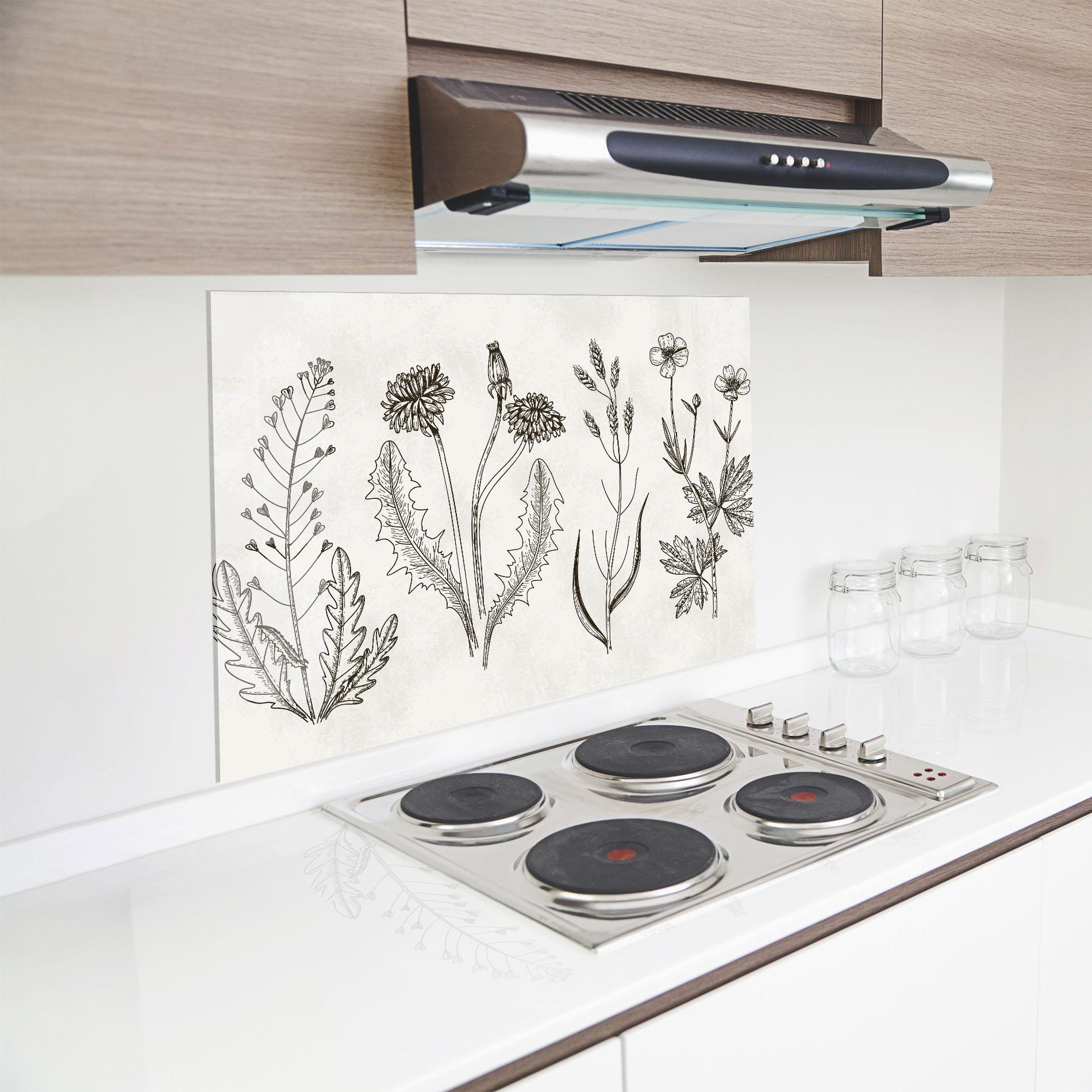 Panou Sticla Bucatarie Black Line White mockup 8