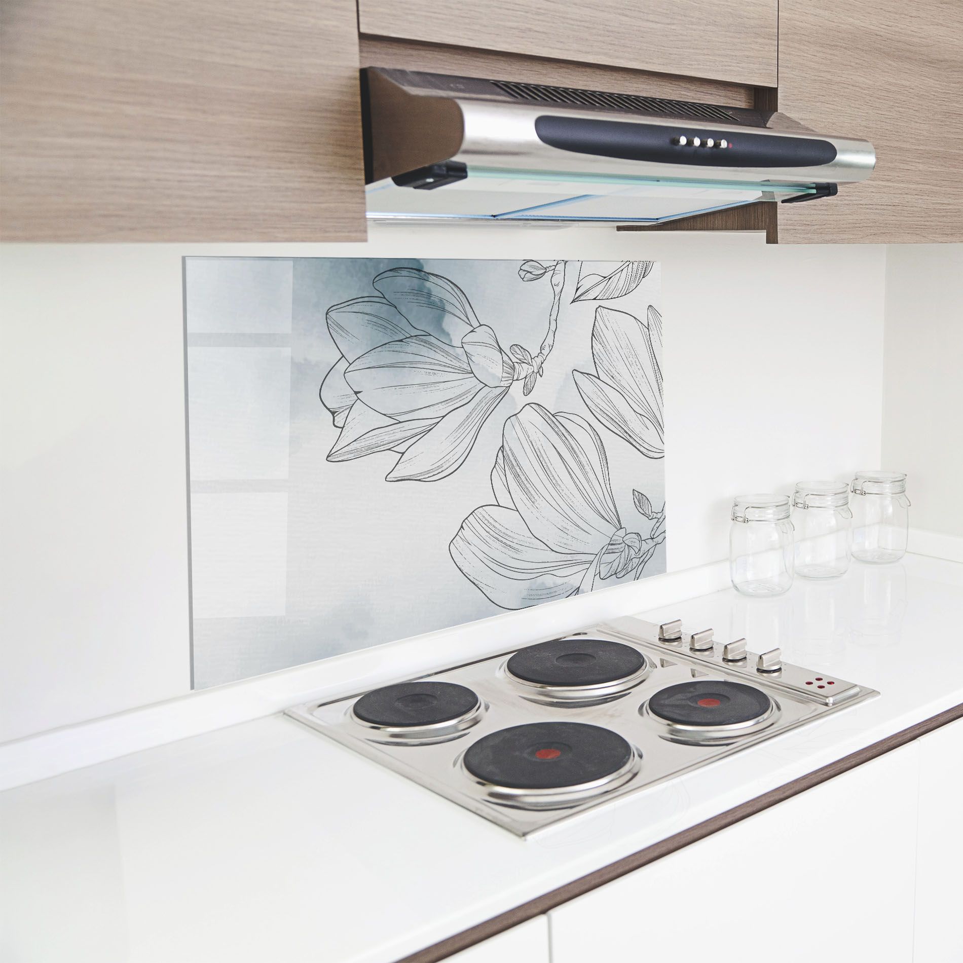 Blue Line Flower mockup 8