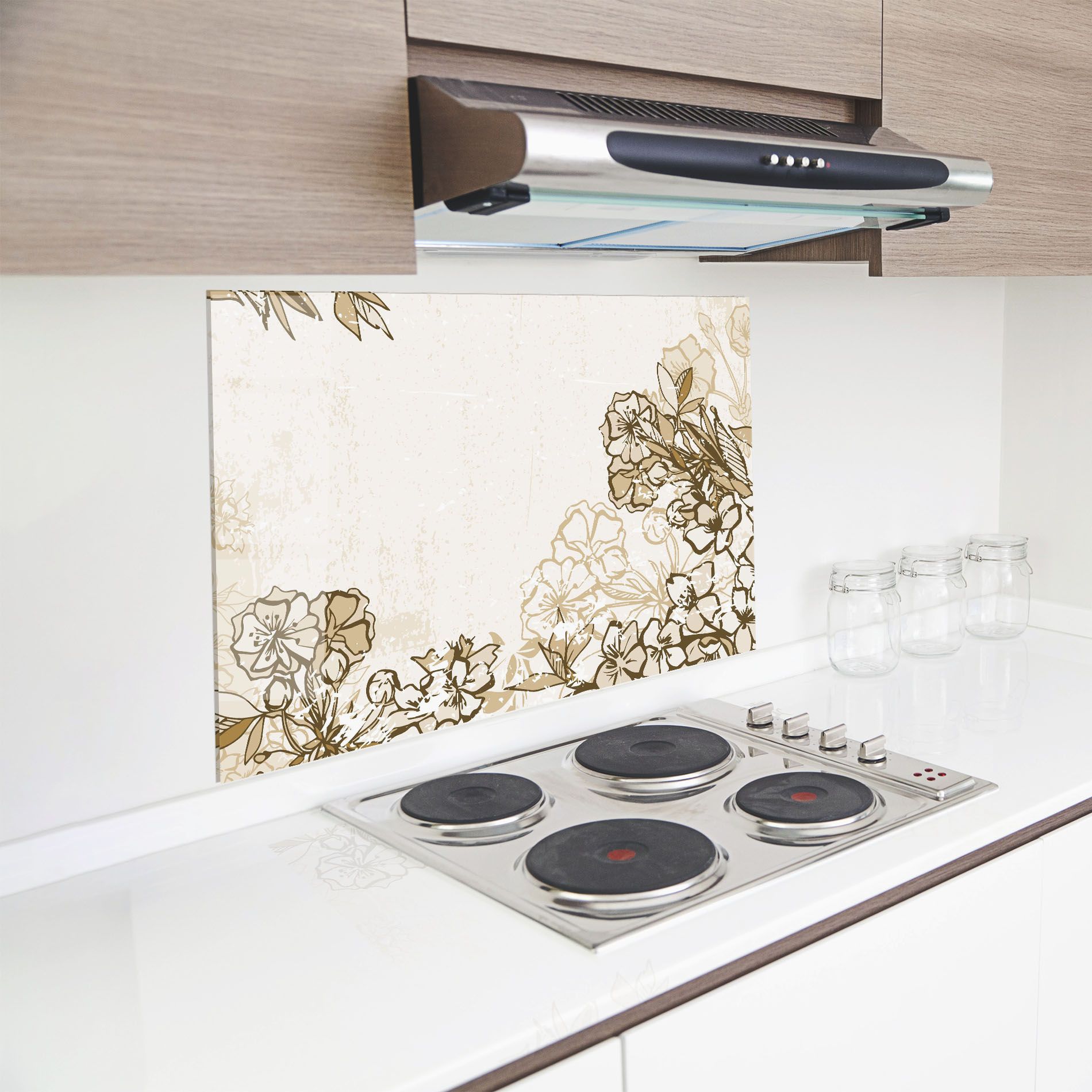 Cream Brown Flower mockup 8