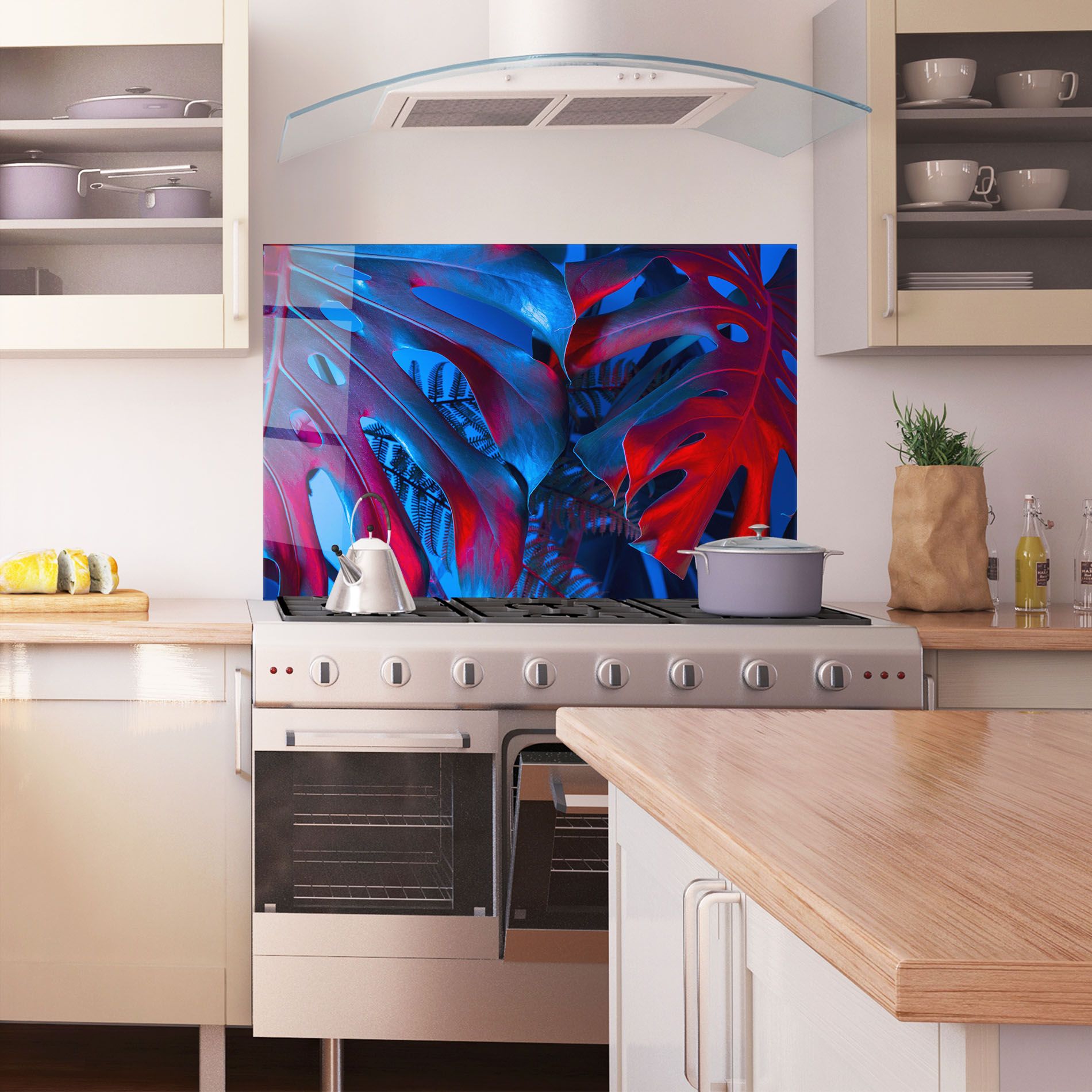 Exotic Blue Leaf mockup 1