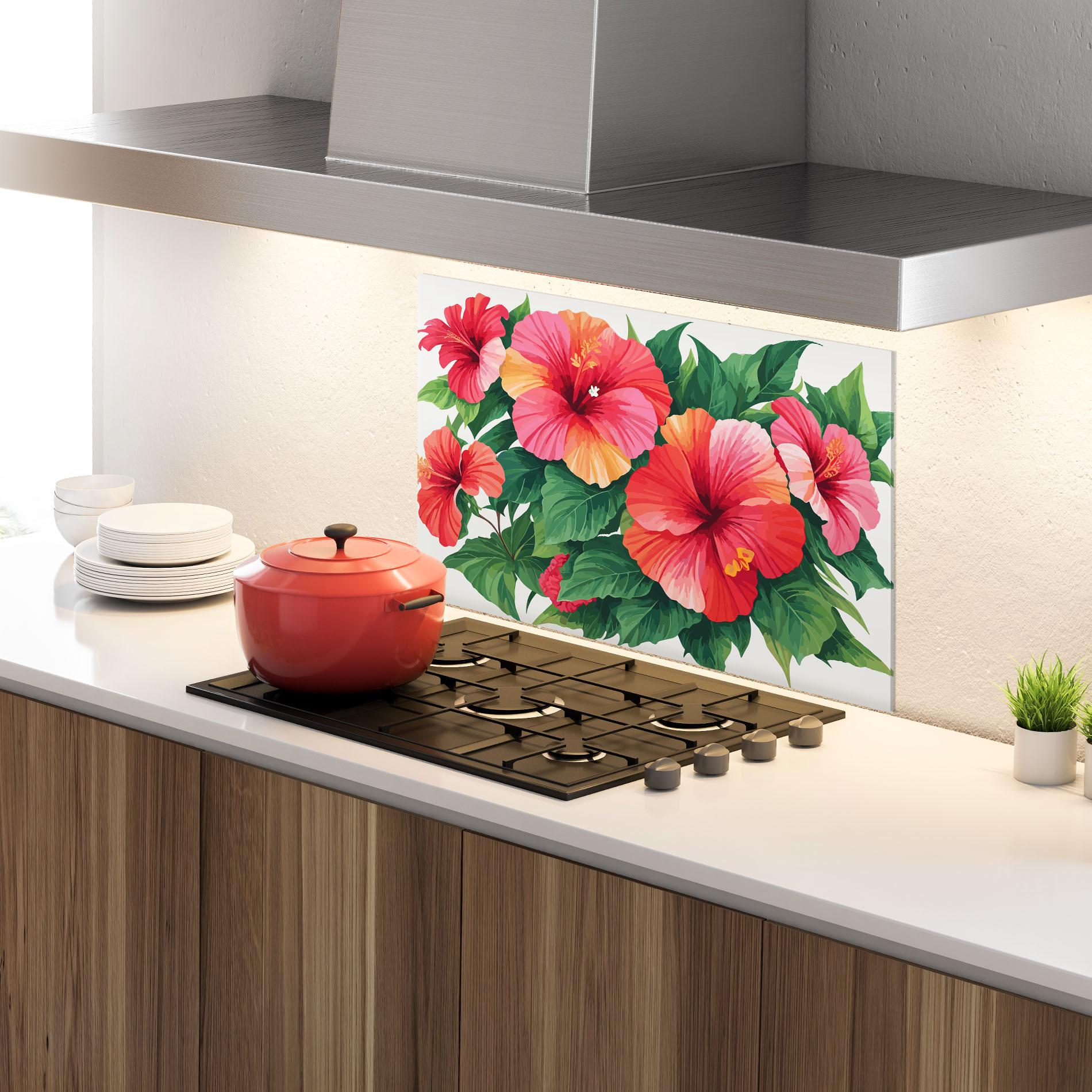 Panou Sticla Bucatarie Pretty Exotic Art mockup 4