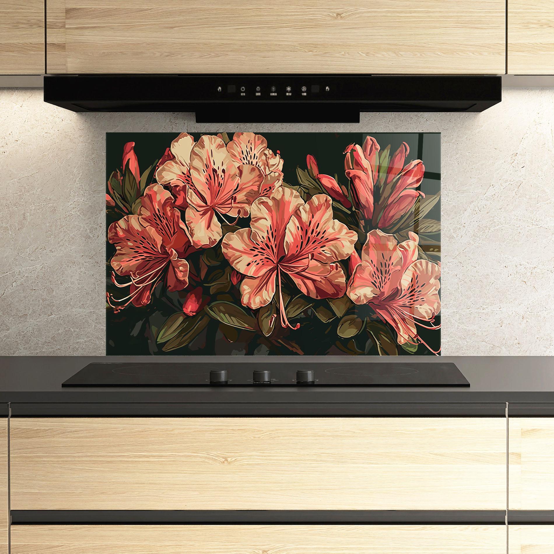 Panou Sticla Bucatarie Cream Exotic Art mockup 3