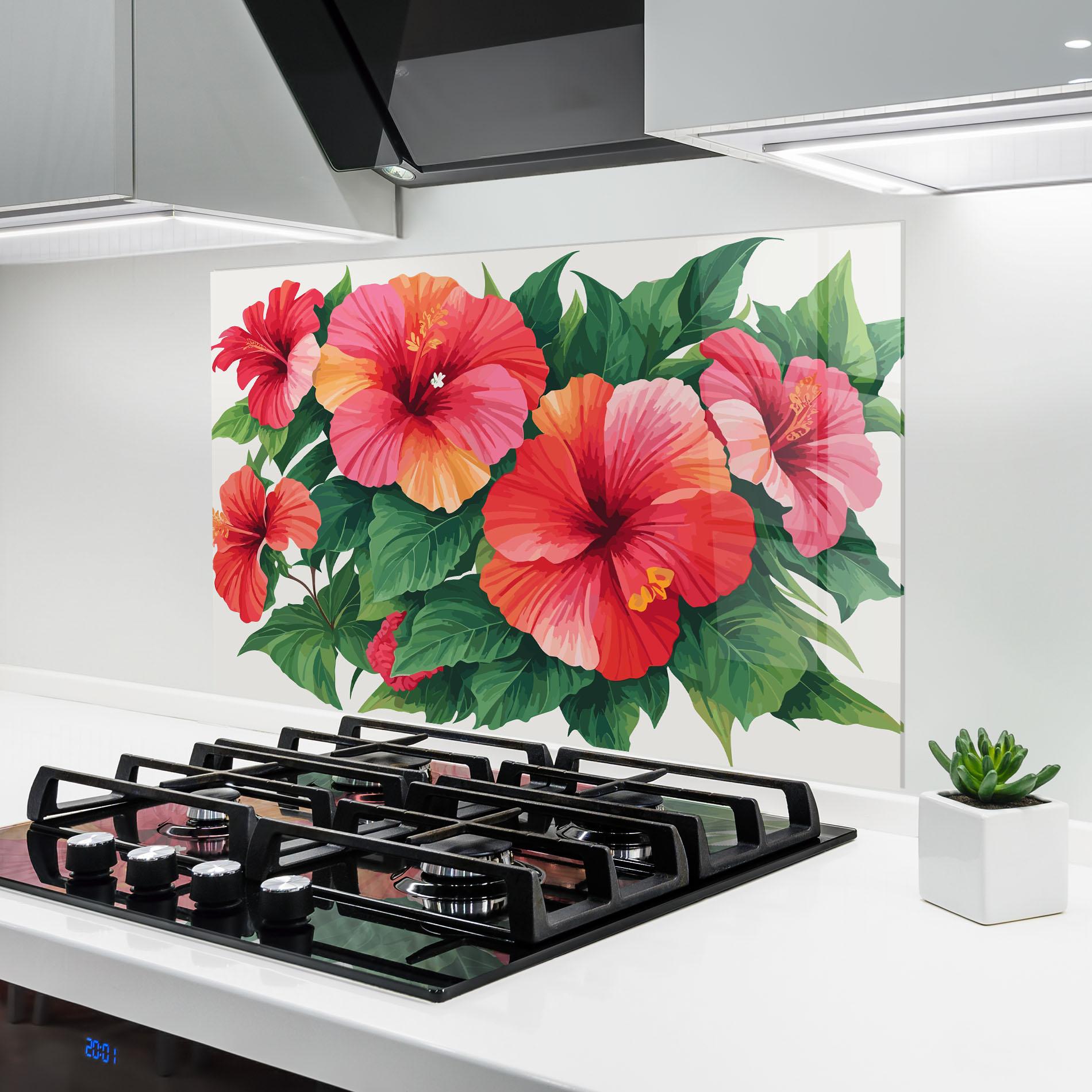 Panou Sticla Bucatarie Pretty Exotic Art mockup 6