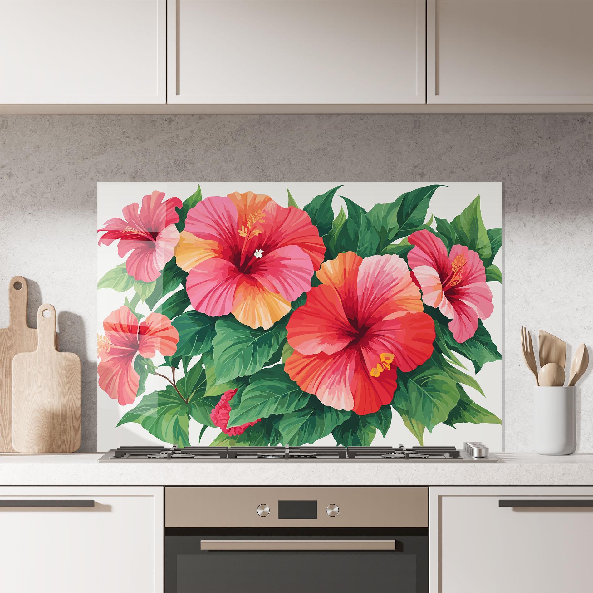 Panou Sticla Bucatarie Pretty Exotic Art mockup 7