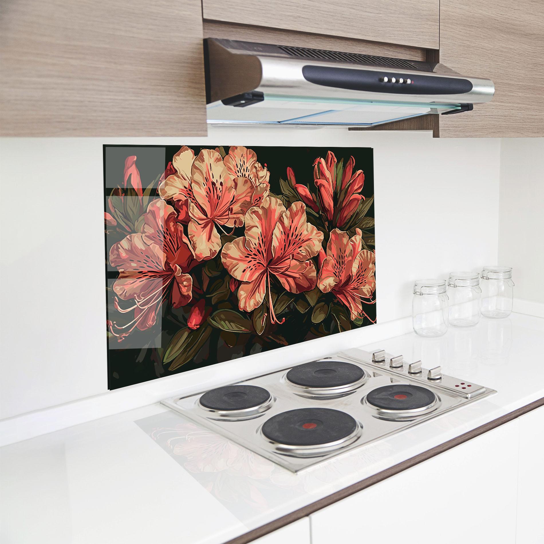 Panou Sticla Bucatarie Cream Exotic Art mockup 8