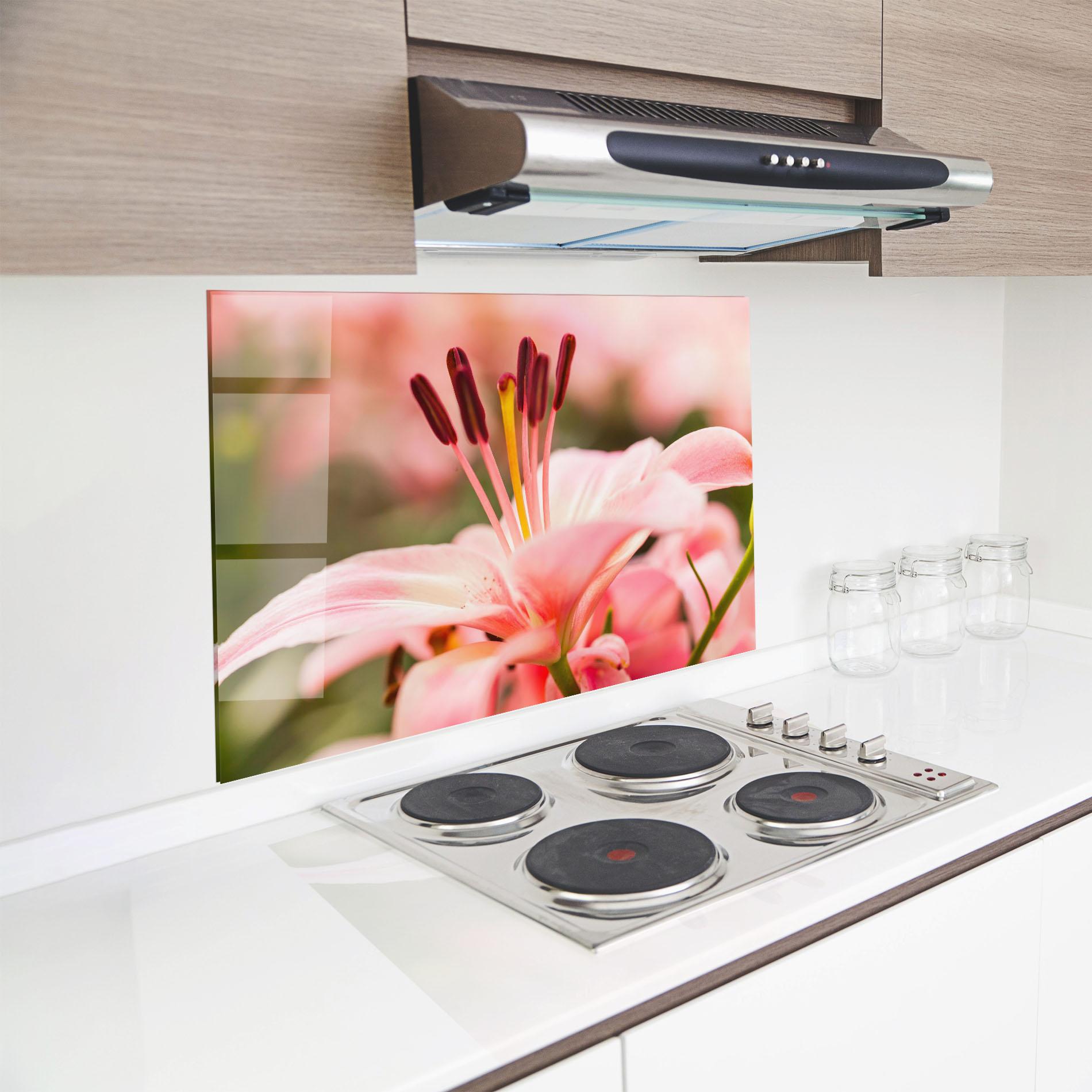 Panou Sticla Bucatarie Flower mockup 8