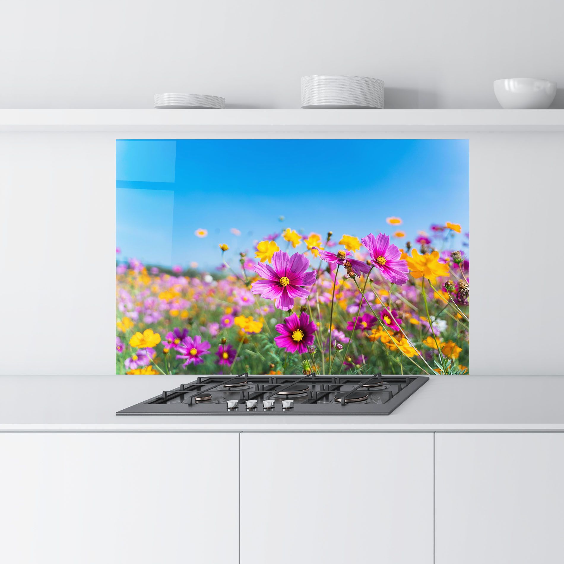 Cosmos Flowers Grassland mockup 9