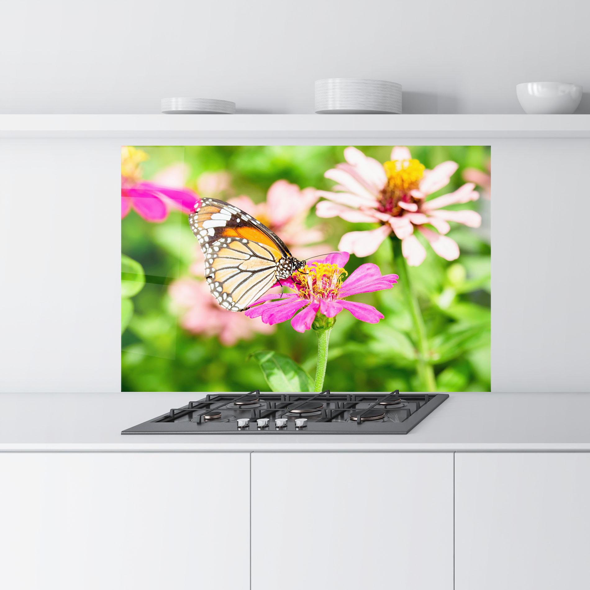 Panou Sticla Bucatarie Daylight Butterfly mockup 9