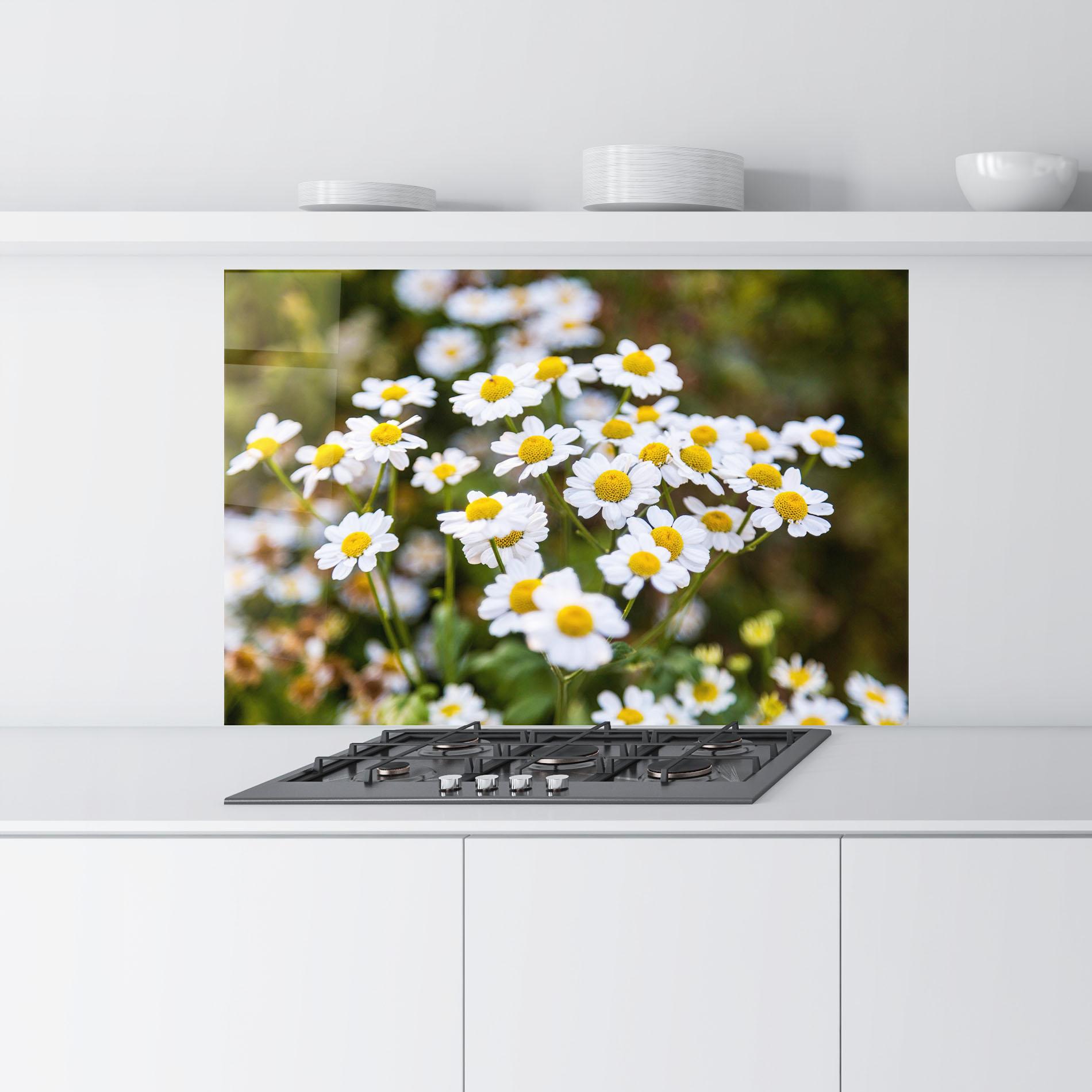 Panou Sticla Bucatarie Flowers Garden mockup 9