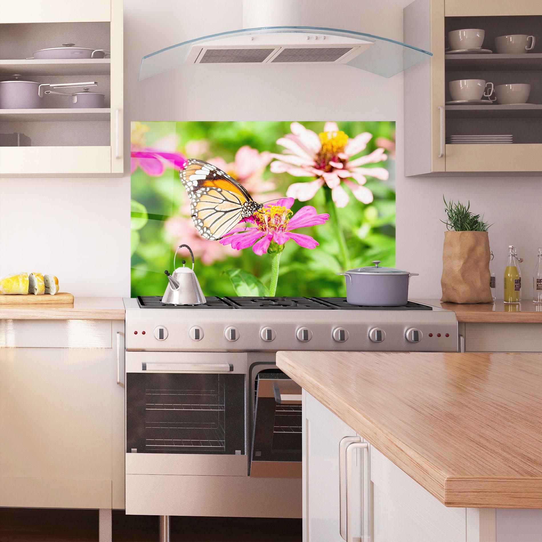 Panou Sticla Bucatarie Daylight Butterfly mockup 1