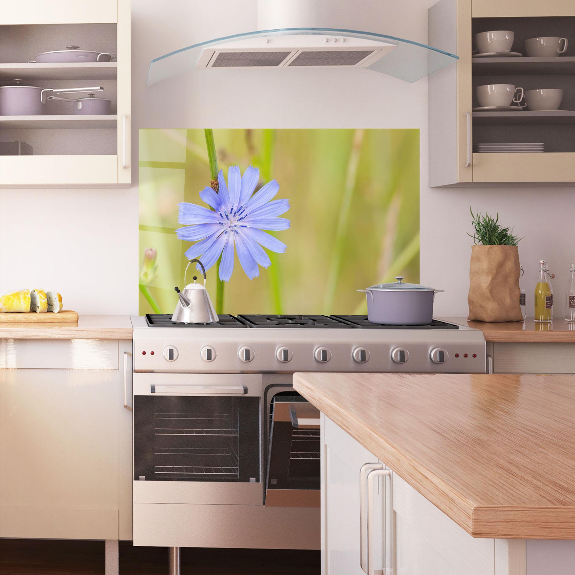 Panou Sticla Bucatarie Wild Purple Blue mockup 1