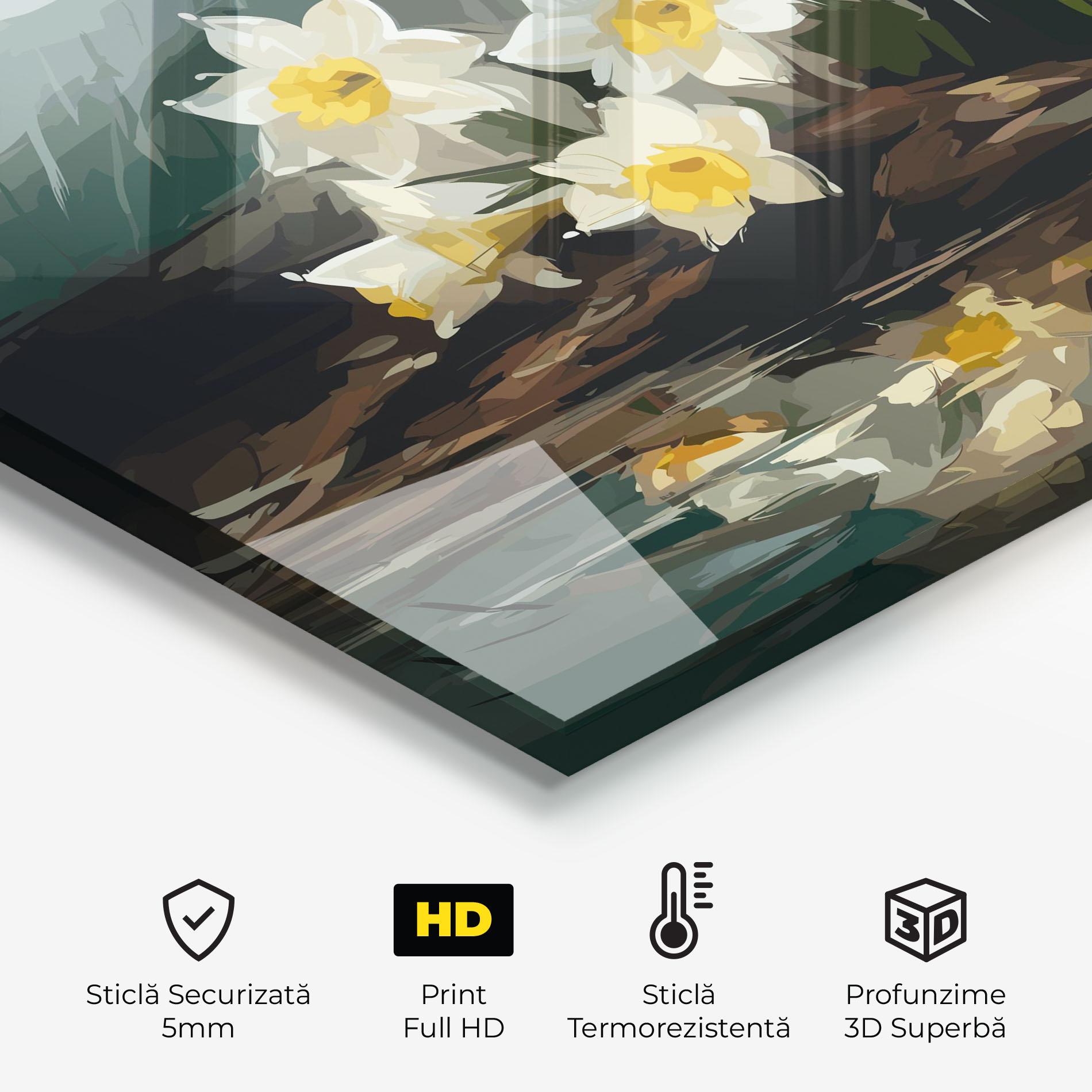 Panou Sticla Bucatarie Wild Lake Plant mockup 2