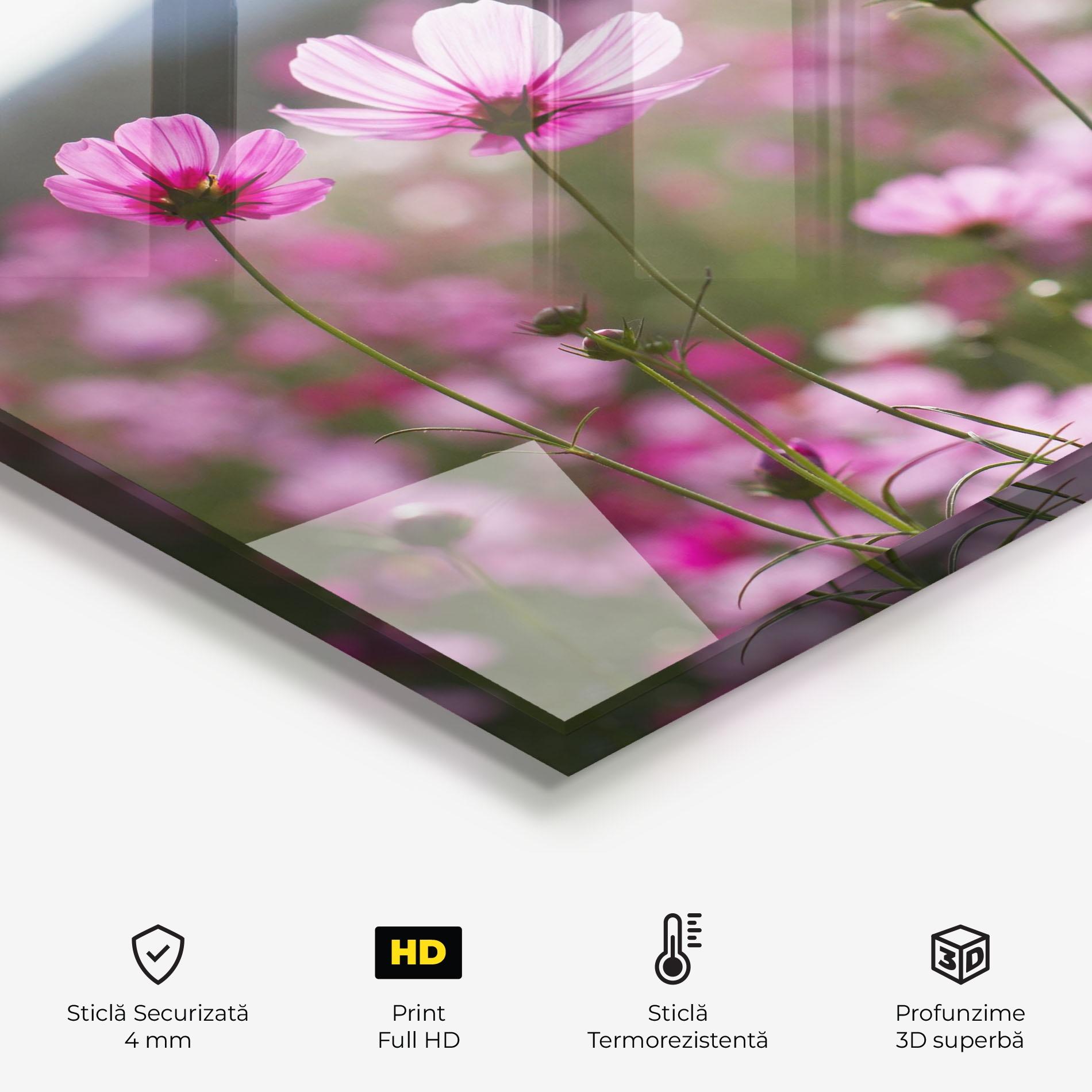 Panou Sticla Bucatarie Cosmos Flower mockup 2