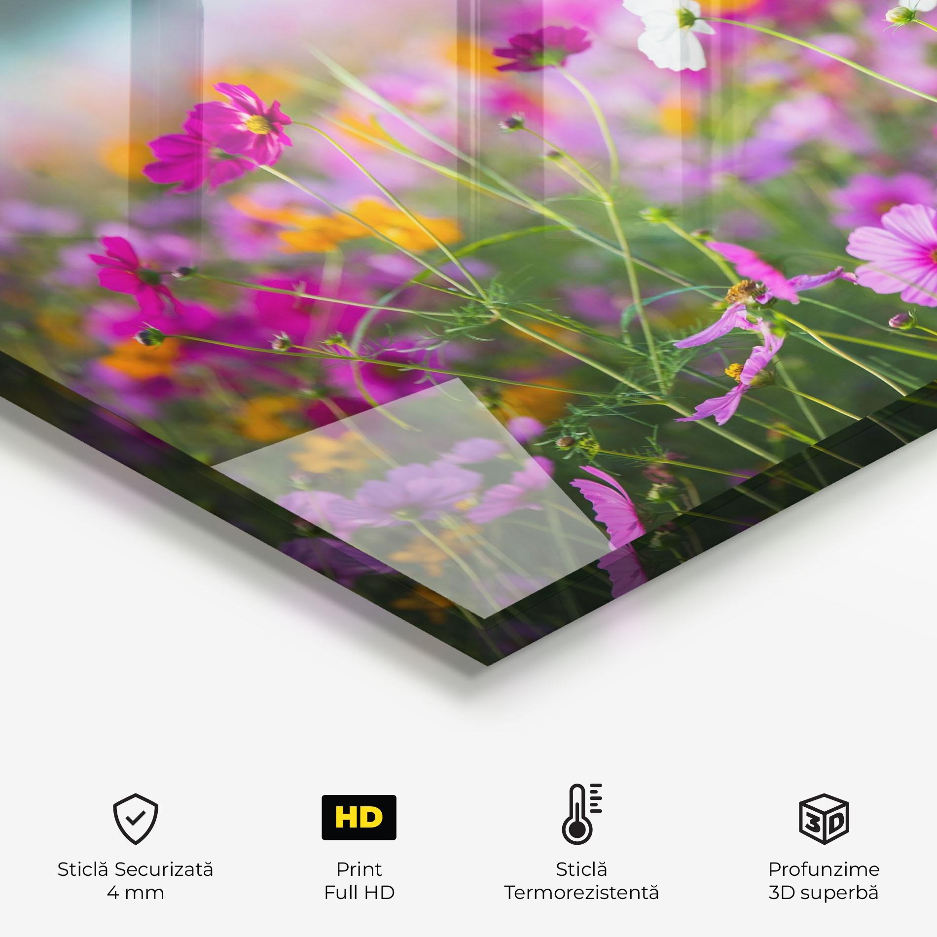 Panou Sticla Bucatarie Flower Grassland mockup 2
