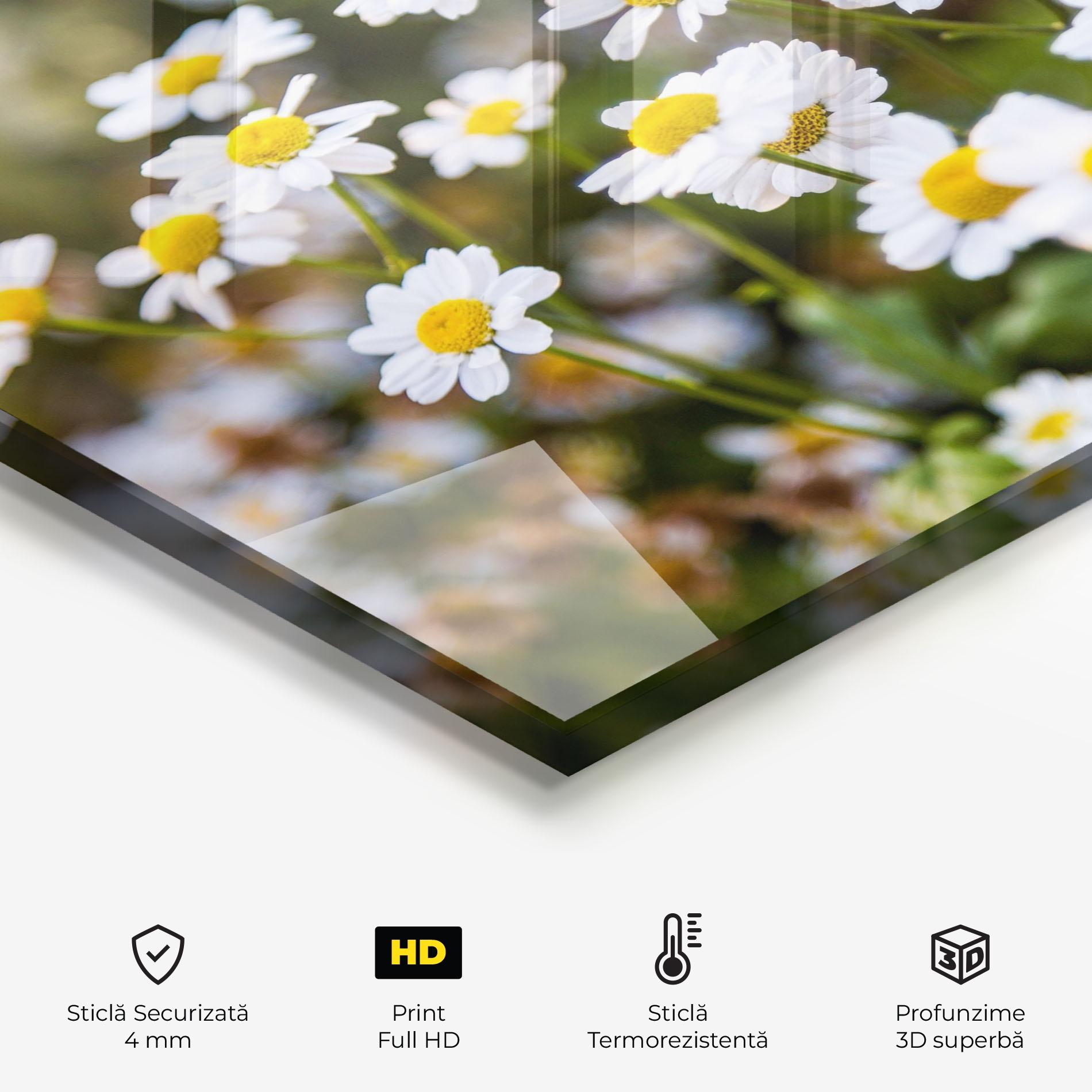 Panou Sticla Bucatarie Flowers Garden mockup 2