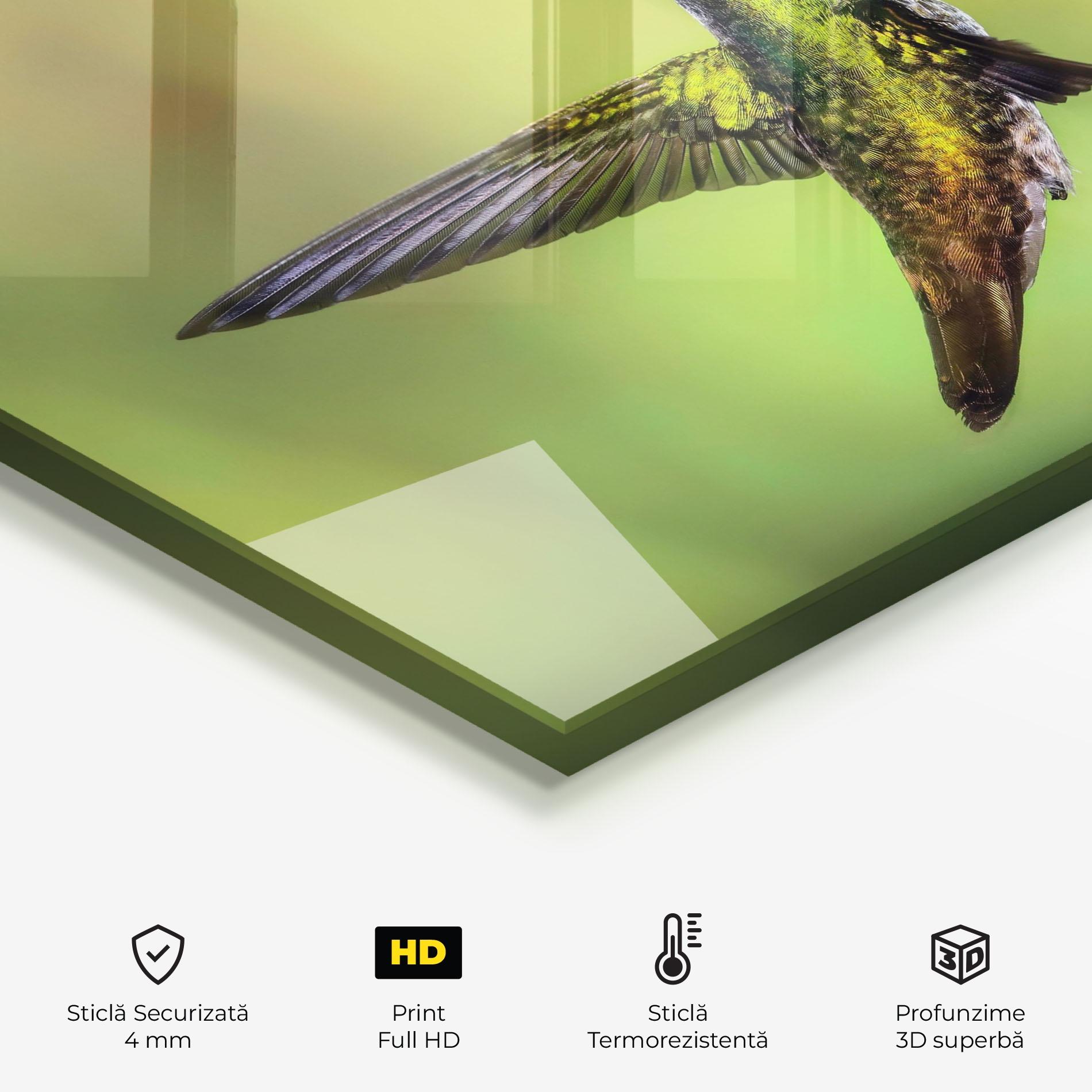 Panou Sticla Bucatarie Wild Bird Flower mockup 2