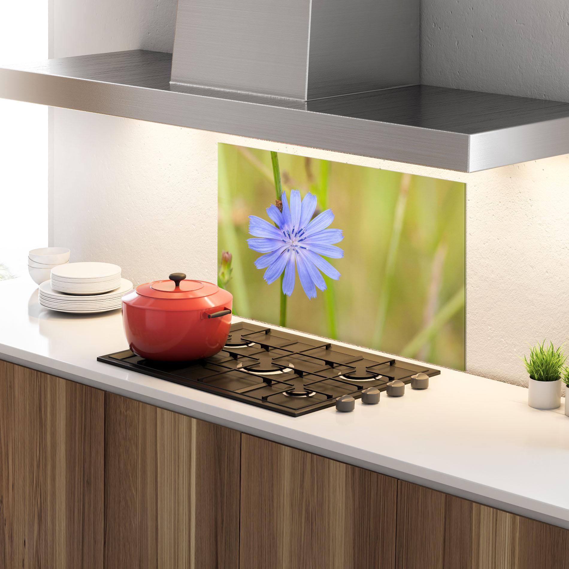 Panou Sticla Bucatarie Wild Purple Blue mockup 4