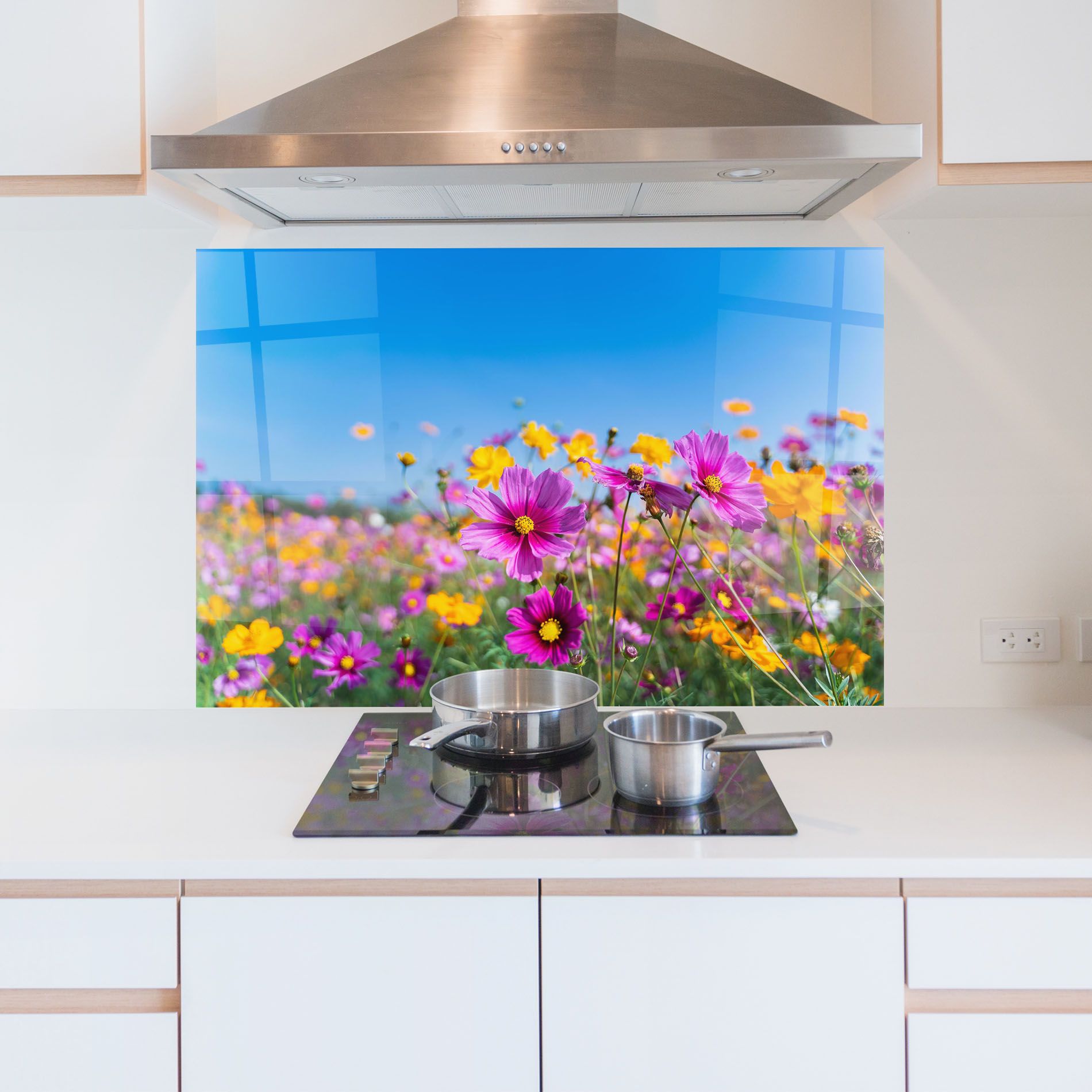 Cosmos Flowers Grassland mockup 5