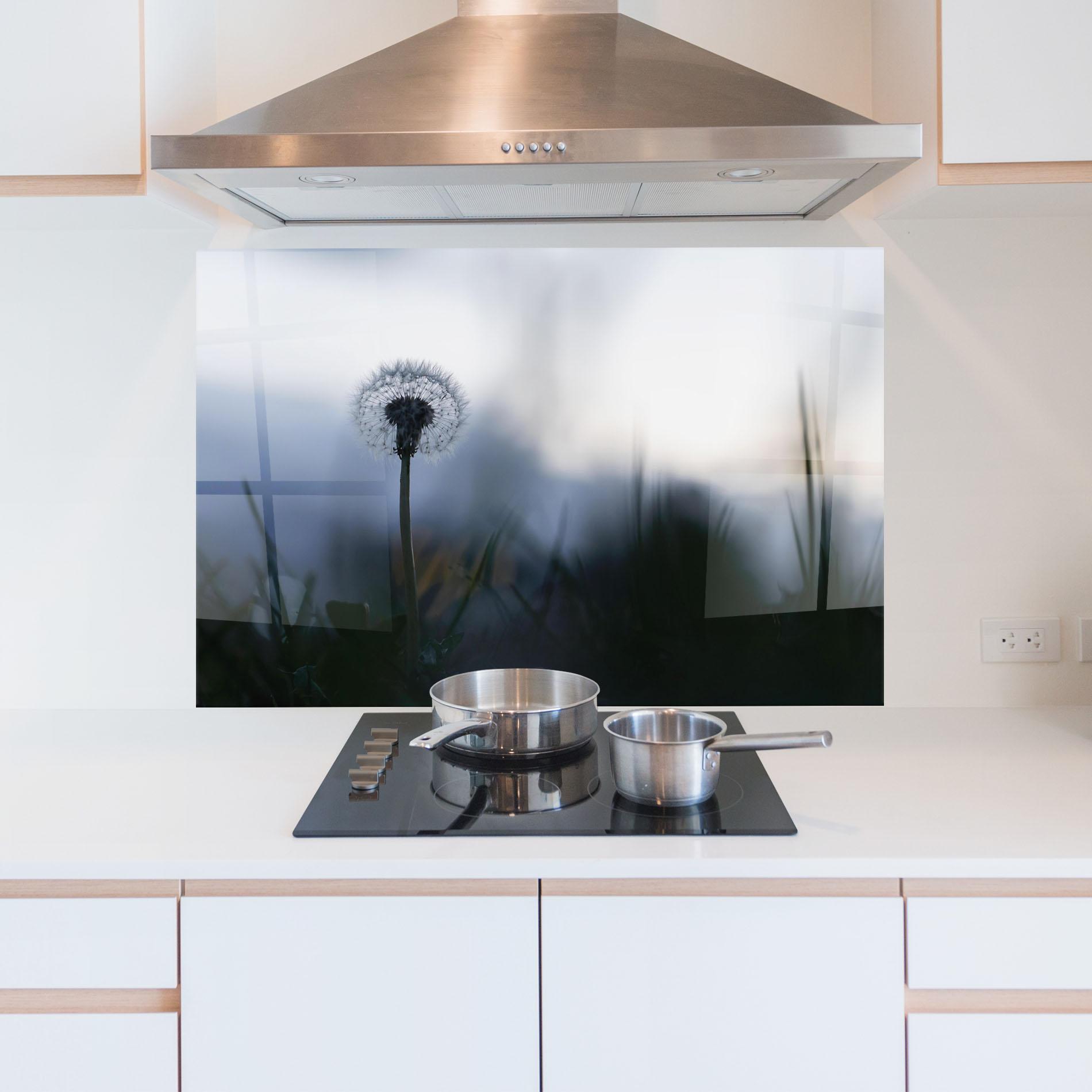 Panou Sticla Bucatarie Dandelion Wild View mockup 5