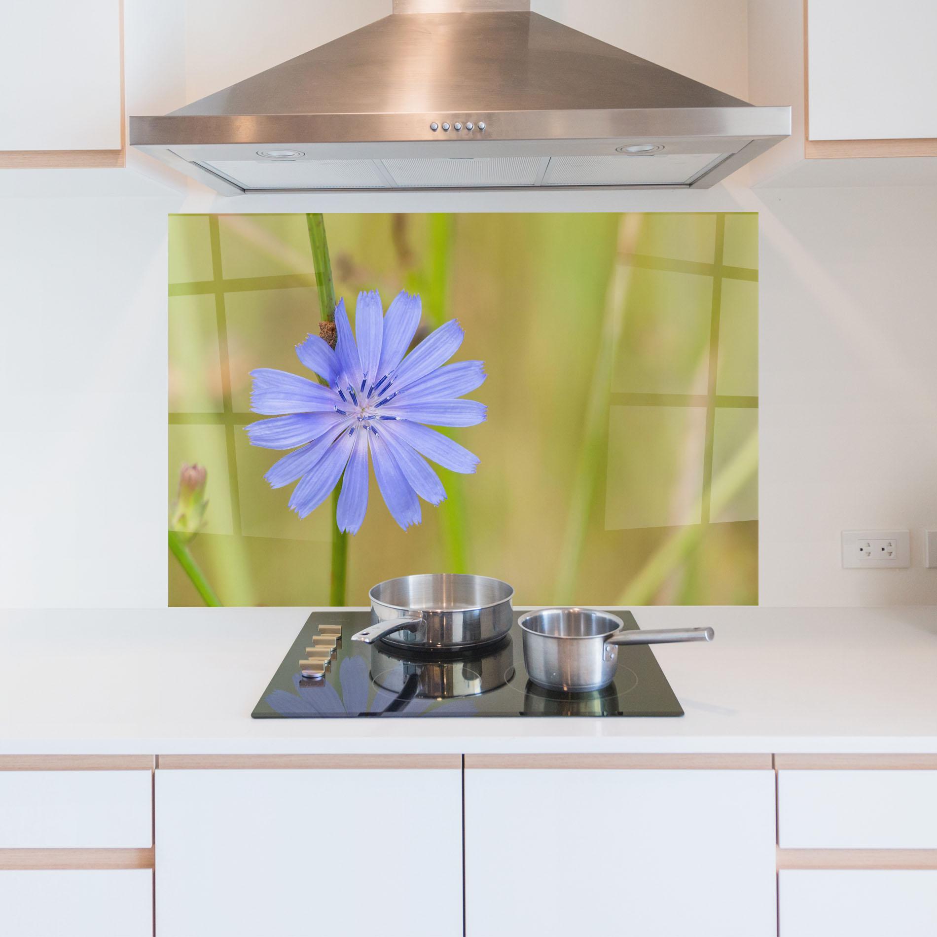 Panou Sticla Bucatarie Wild Purple Blue mockup 5