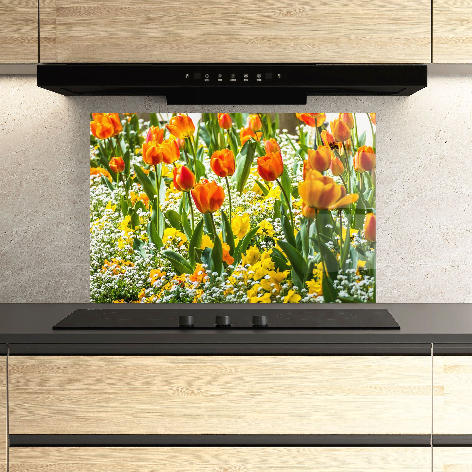 Colorful Tulips Garden mockup 3