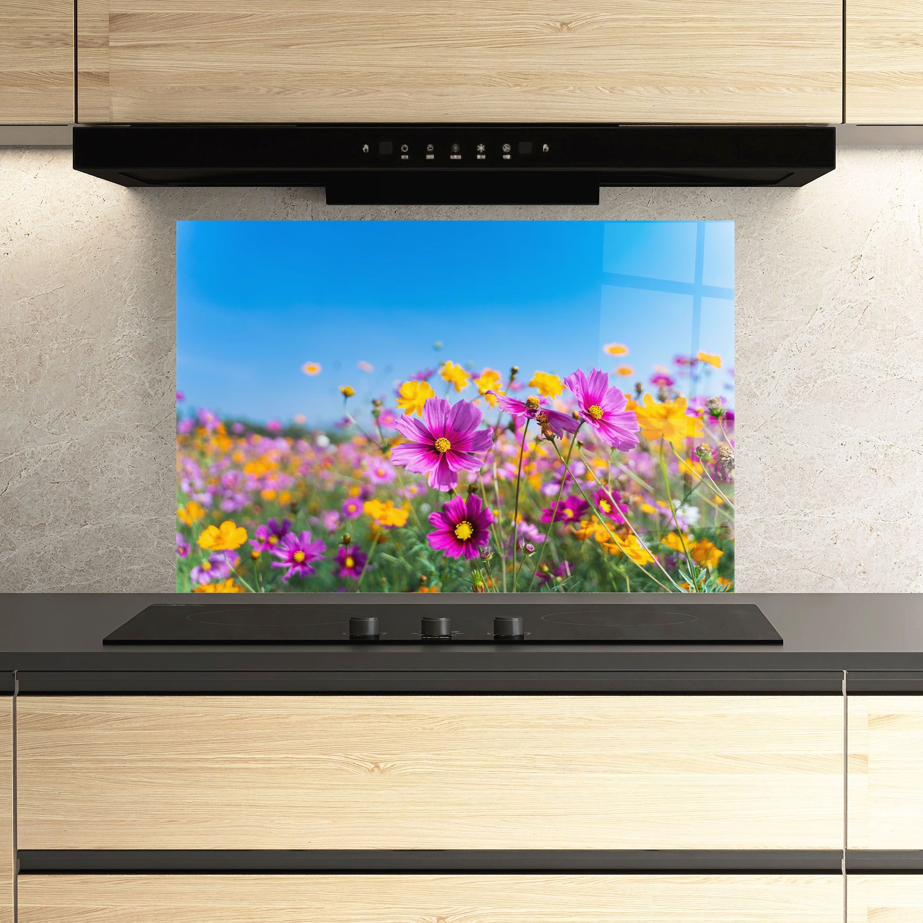 Cosmos Flowers Grassland mockup 3