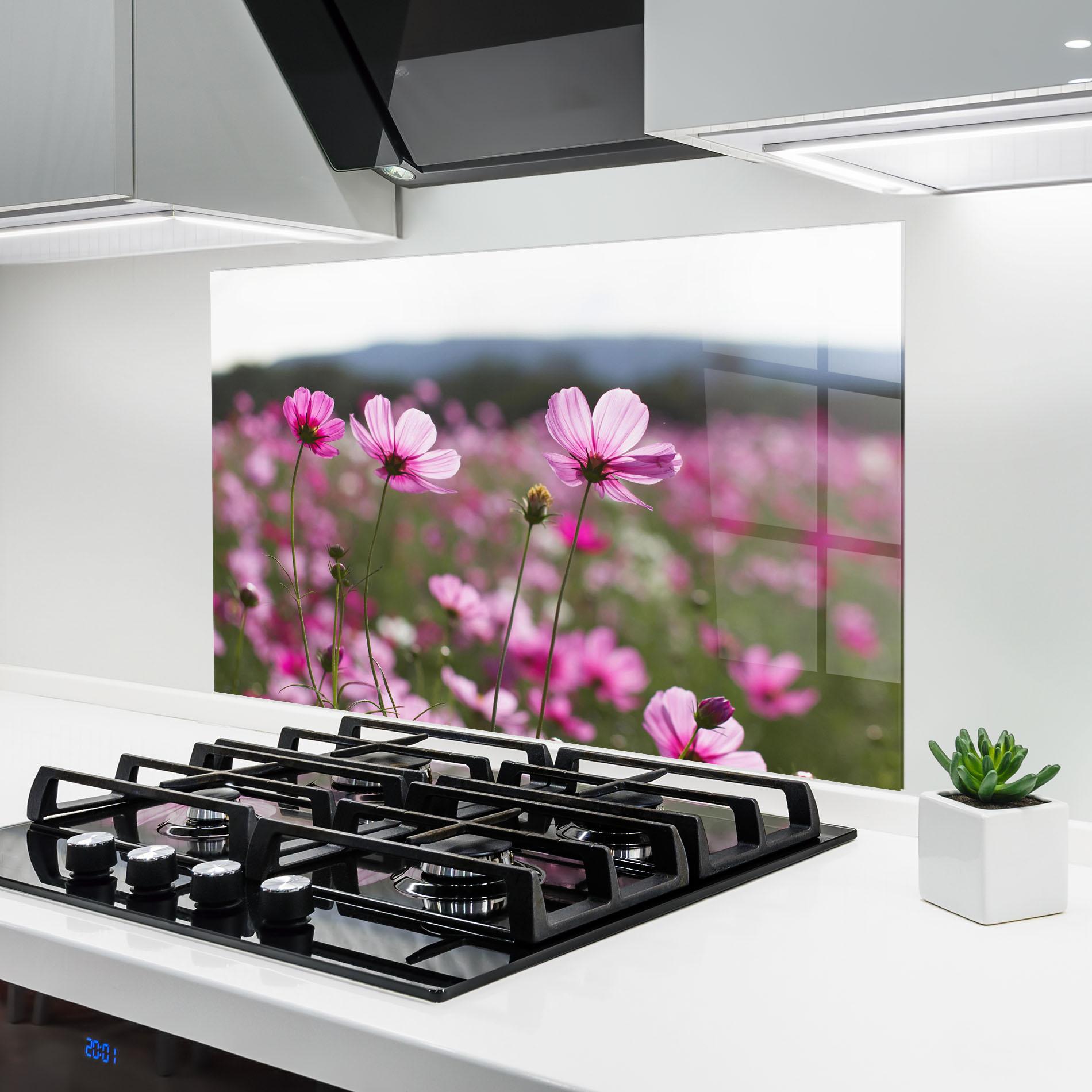 Panou Sticla Bucatarie Cosmos Flower mockup 6