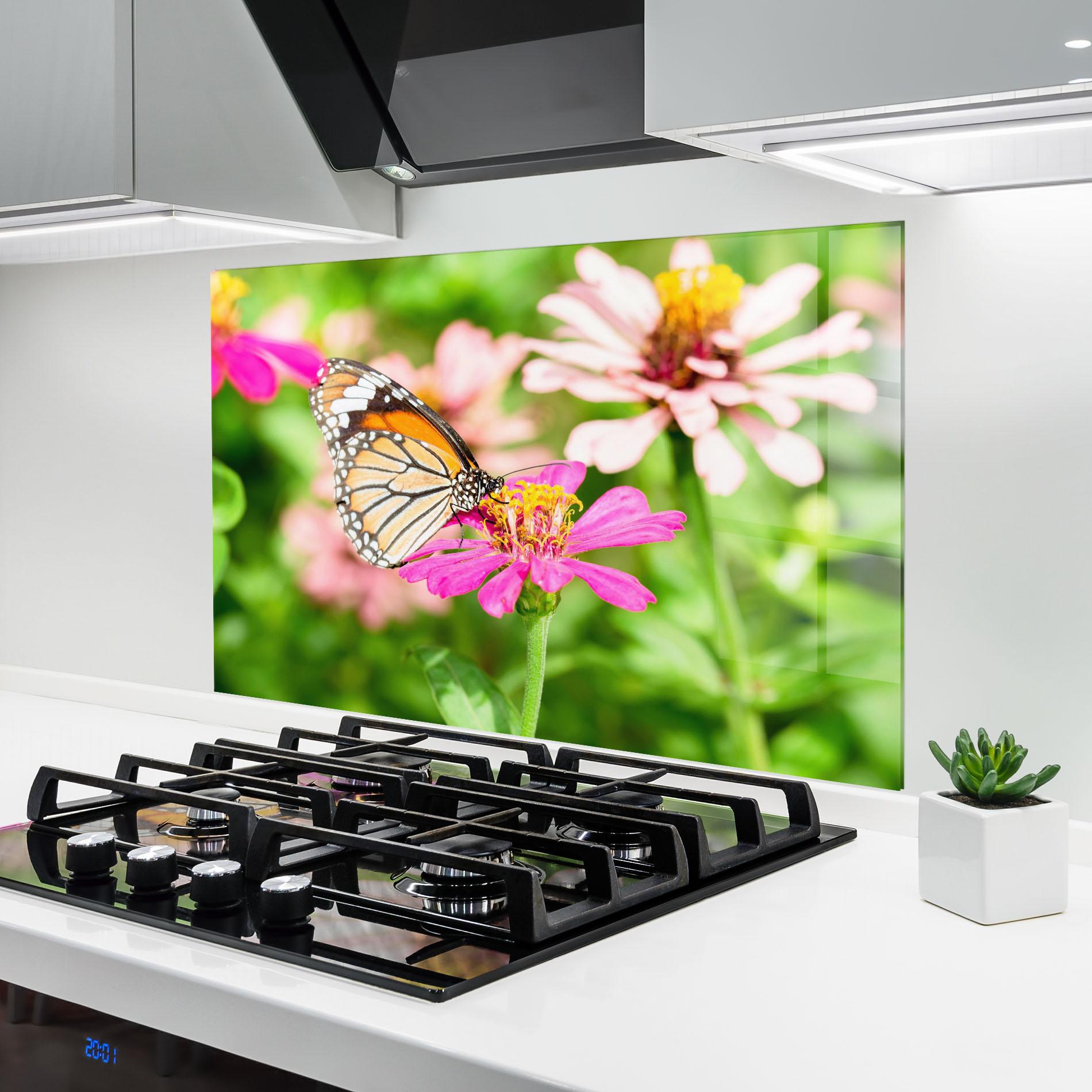 Panou Sticla Bucatarie Daylight Butterfly mockup 6