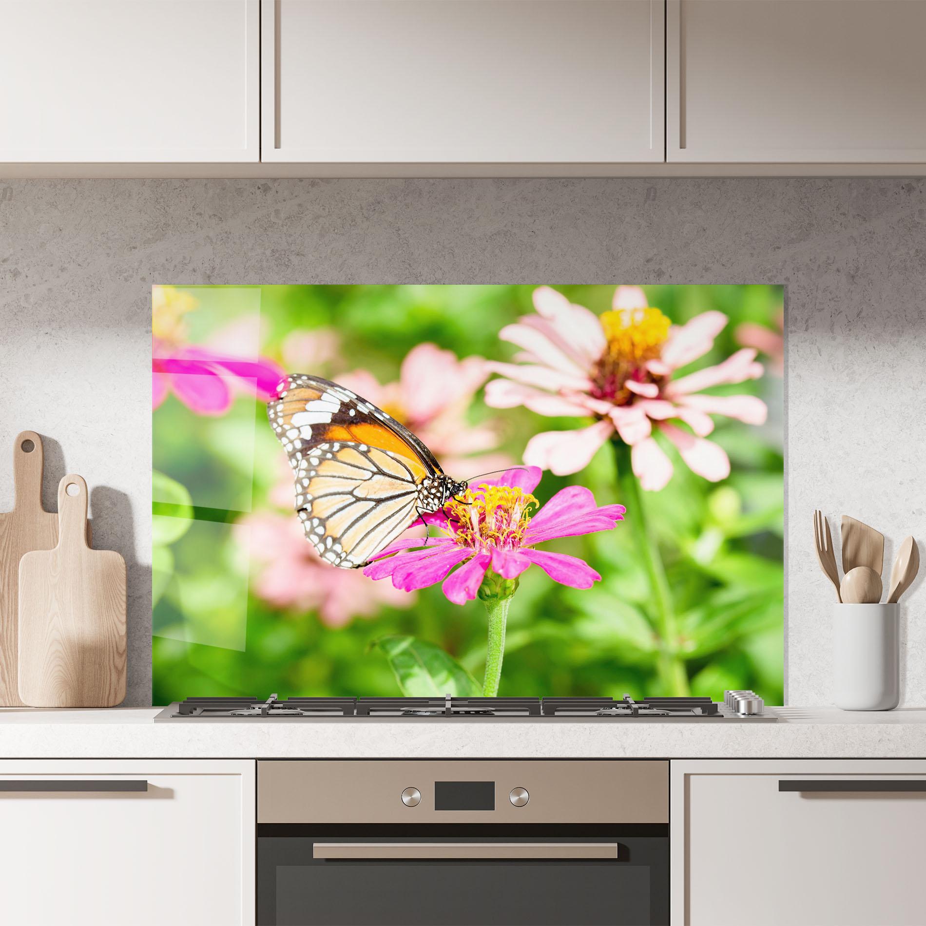 Panou Sticla Bucatarie Daylight Butterfly mockup 7
