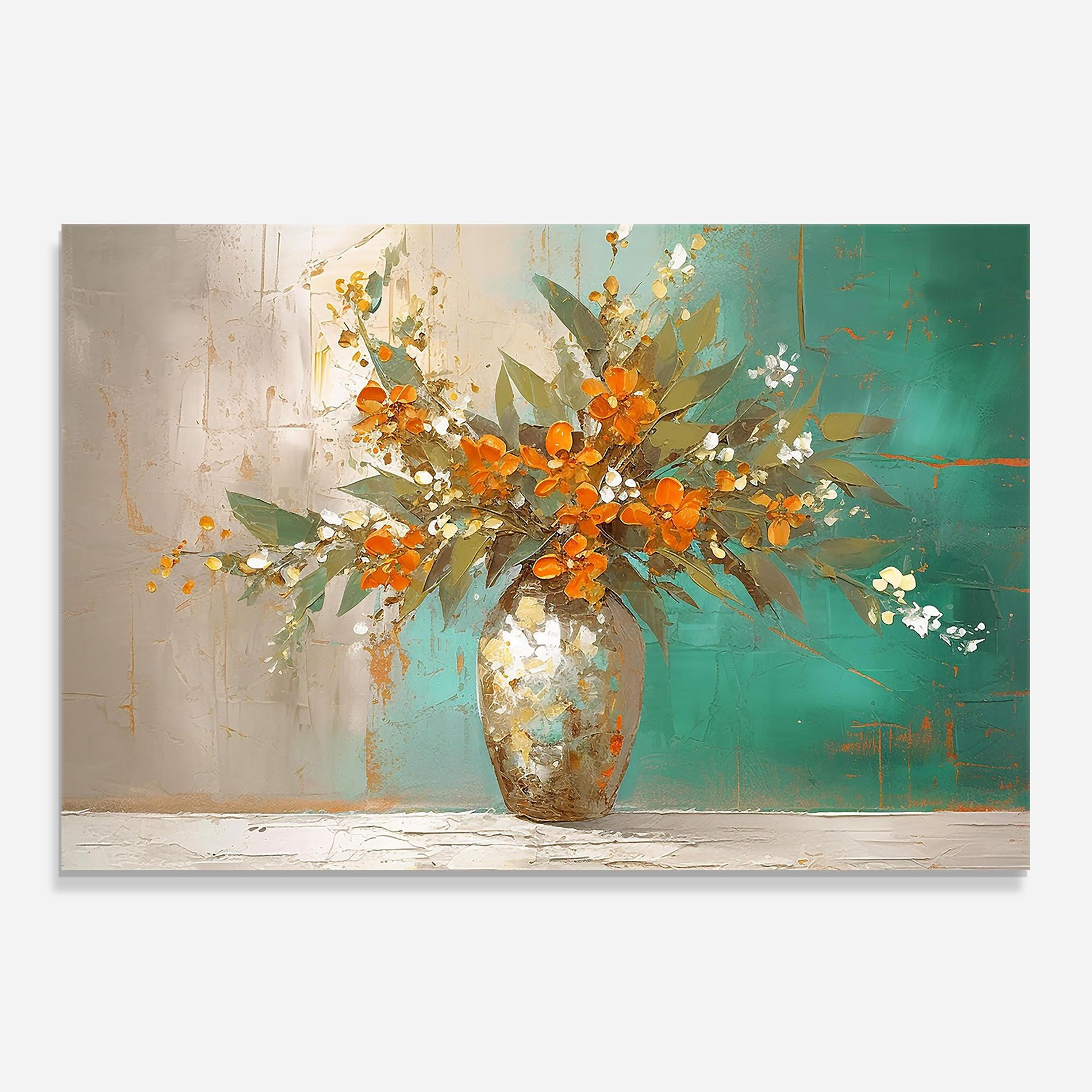 Grey Vase Orange mockup 0