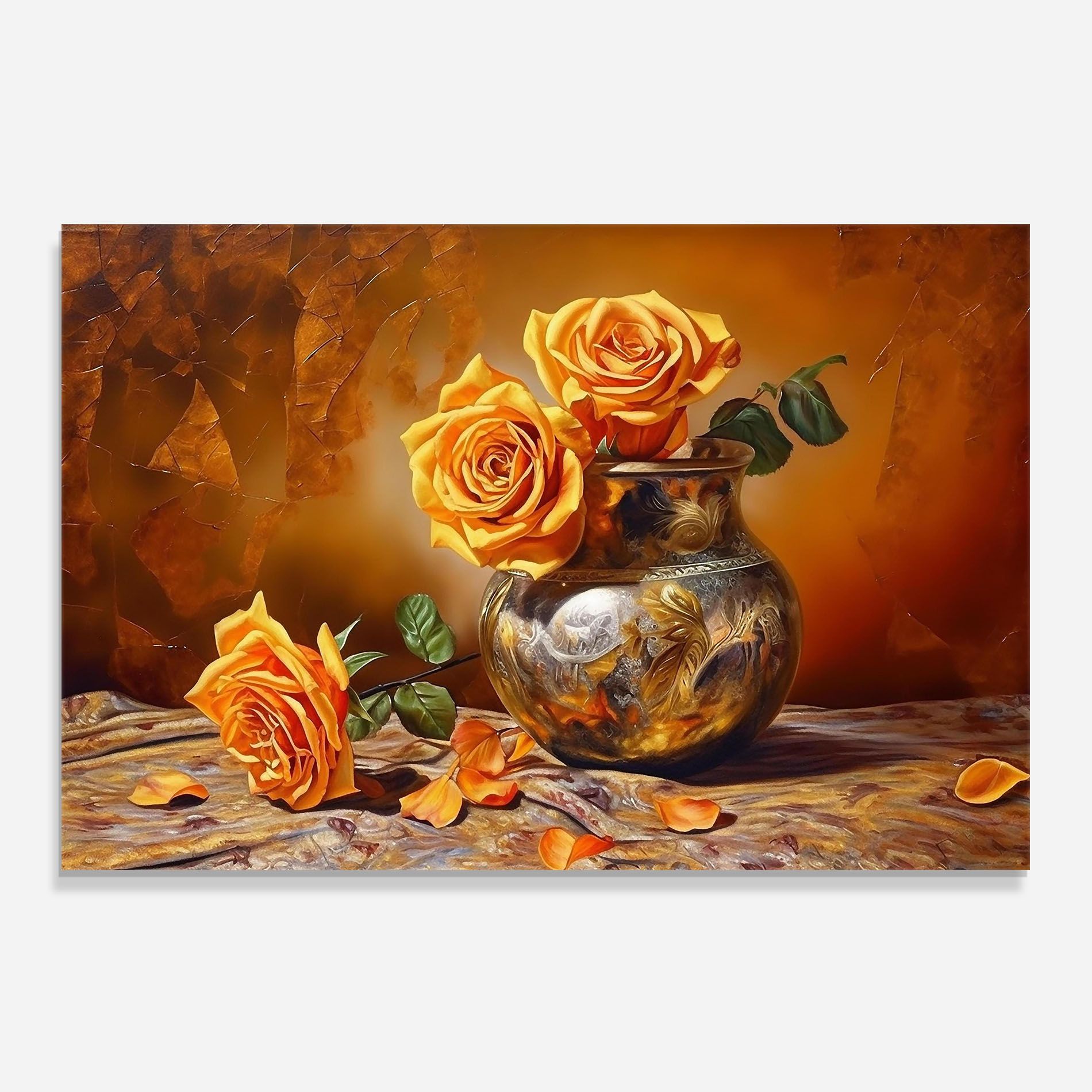 Orange Roses Vase mockup 0