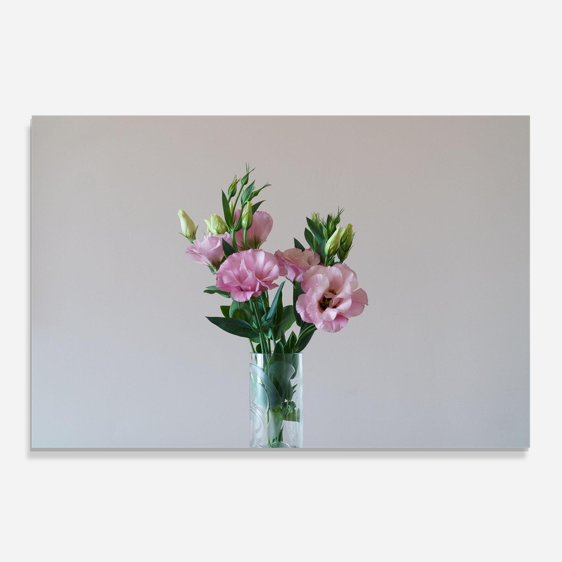 Panou Sticla Bucatarie Pretty Pink Flower Vase mockup 0