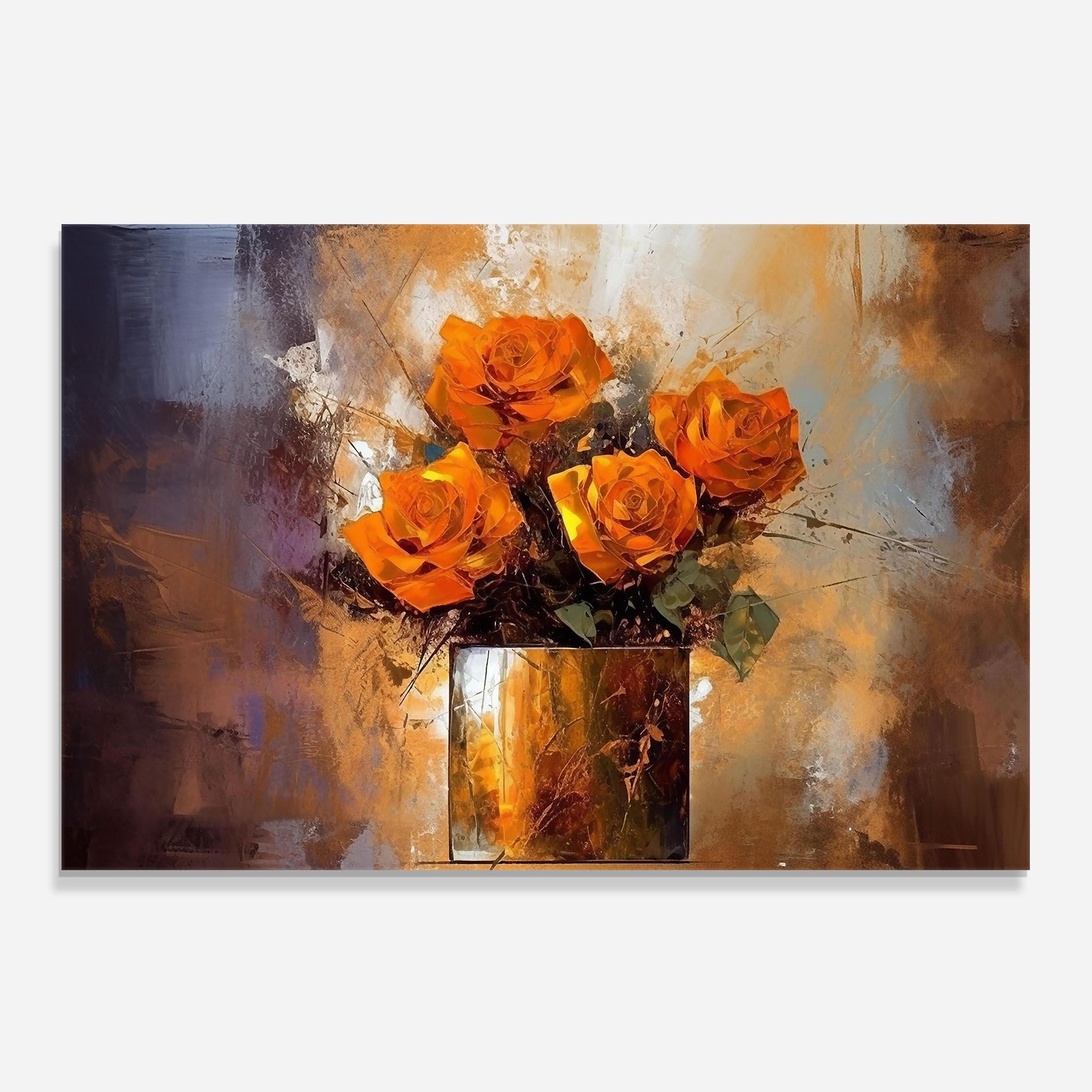 Vase Orange Rose mockup 0