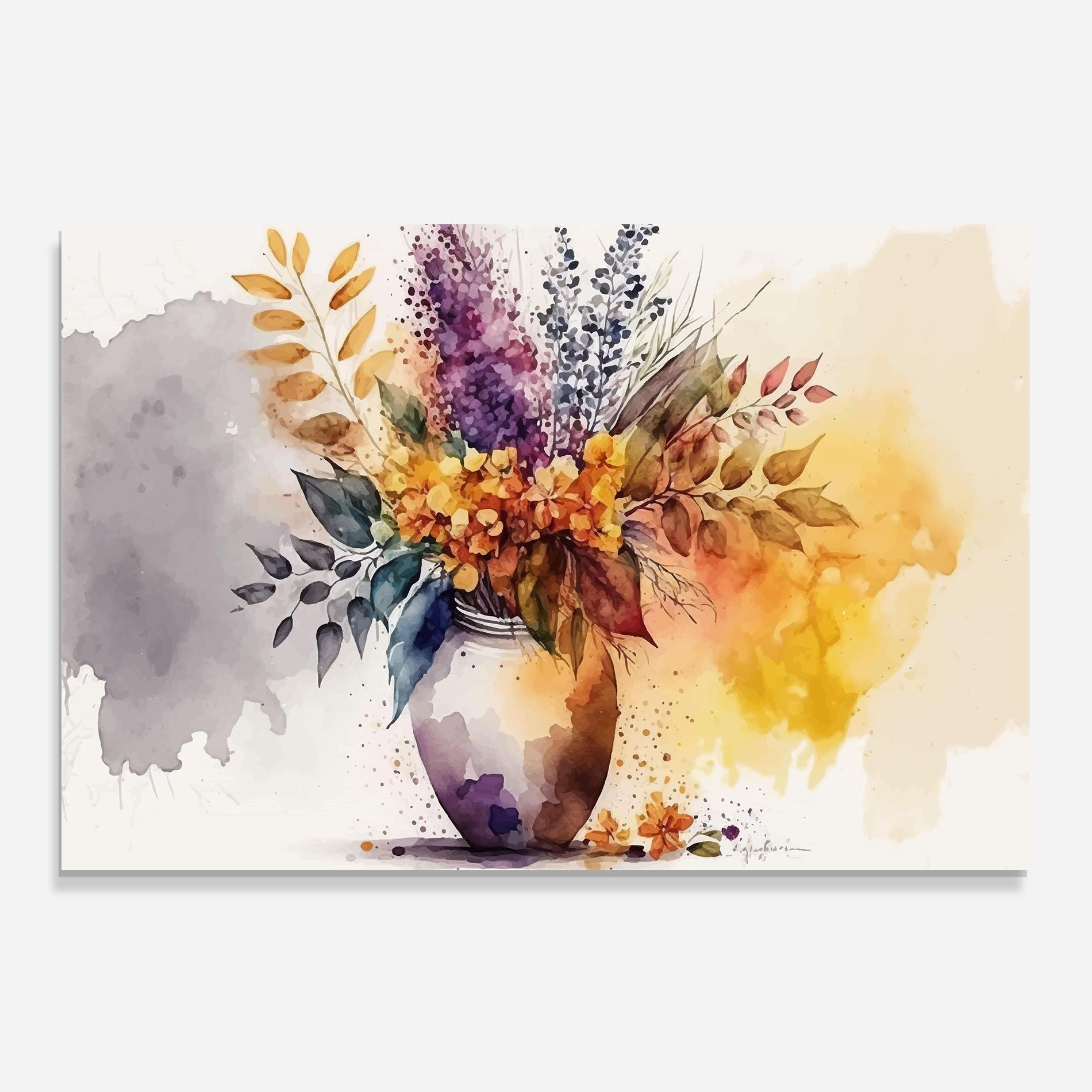 Yellow Purple Vase mockup 0