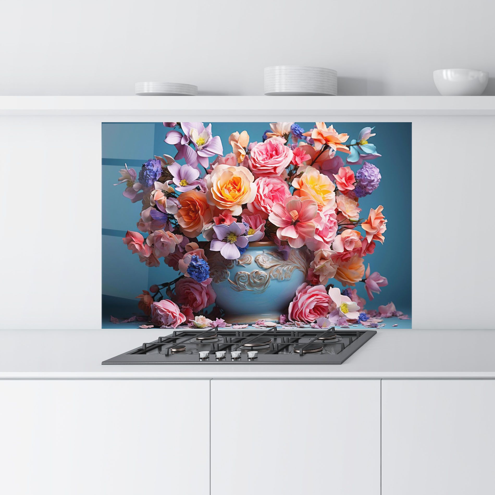 Blue Vase Flowers mockup 9