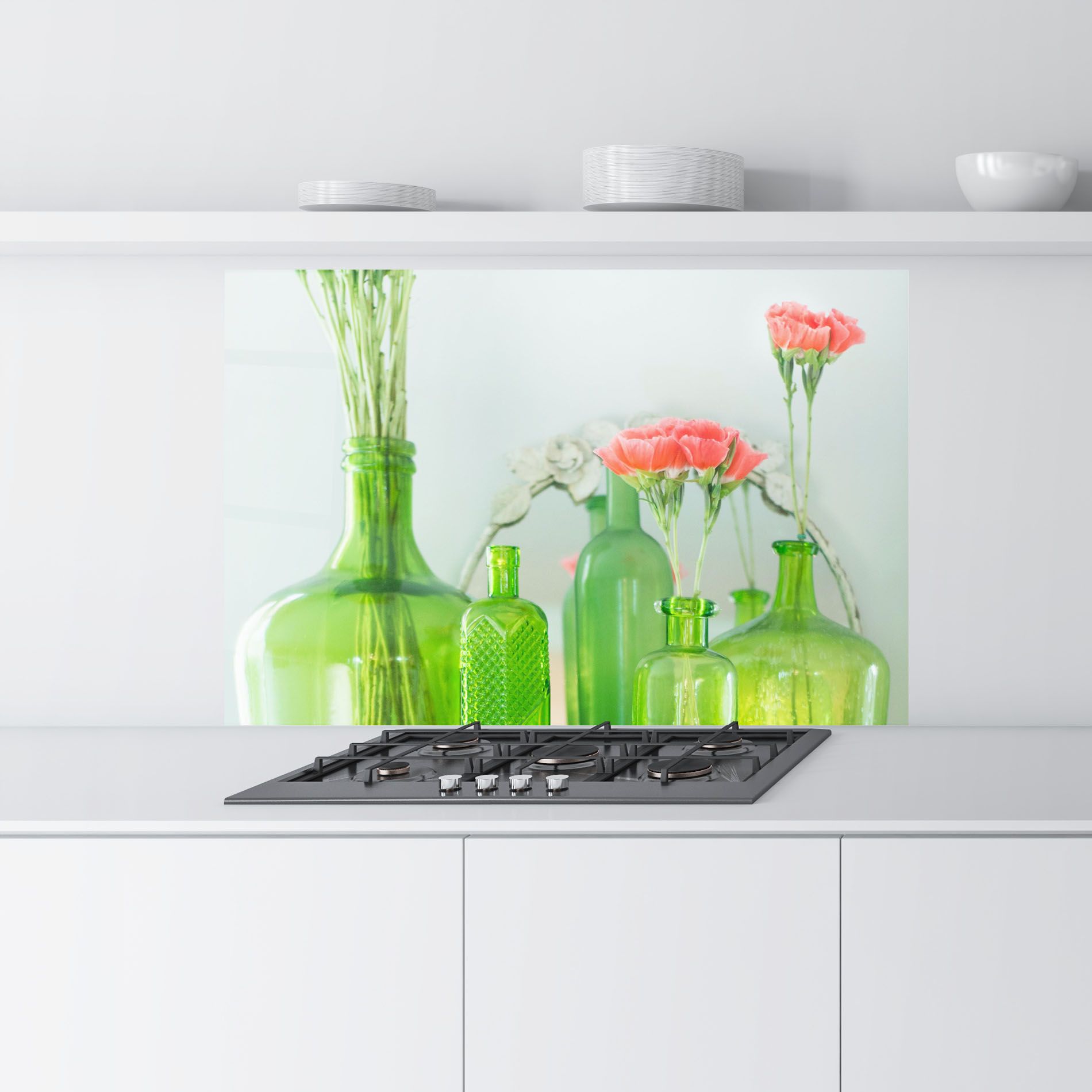 Green Vase Flowers mockup 9