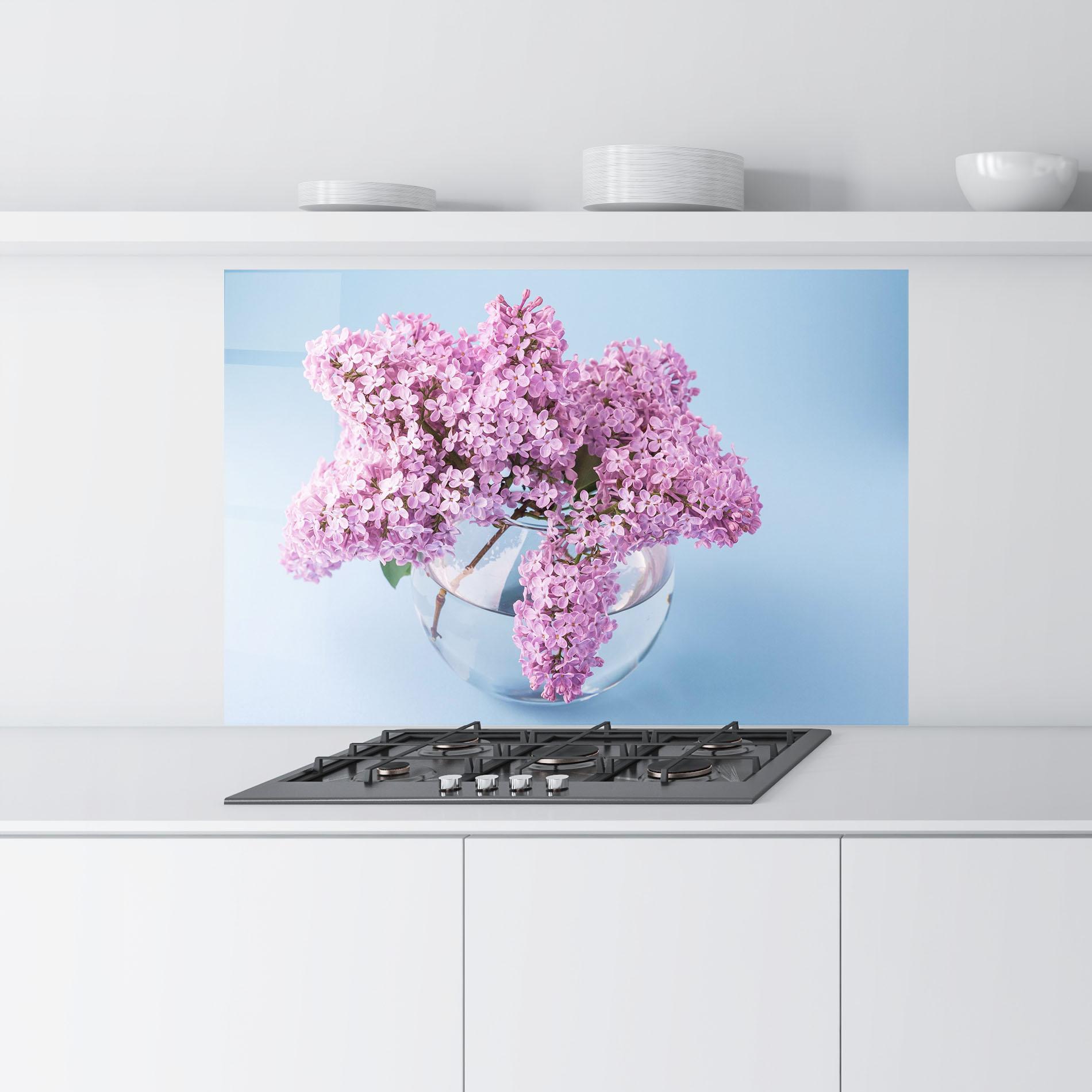 Panou Sticla Bucatarie Lilac Flower mockup 9