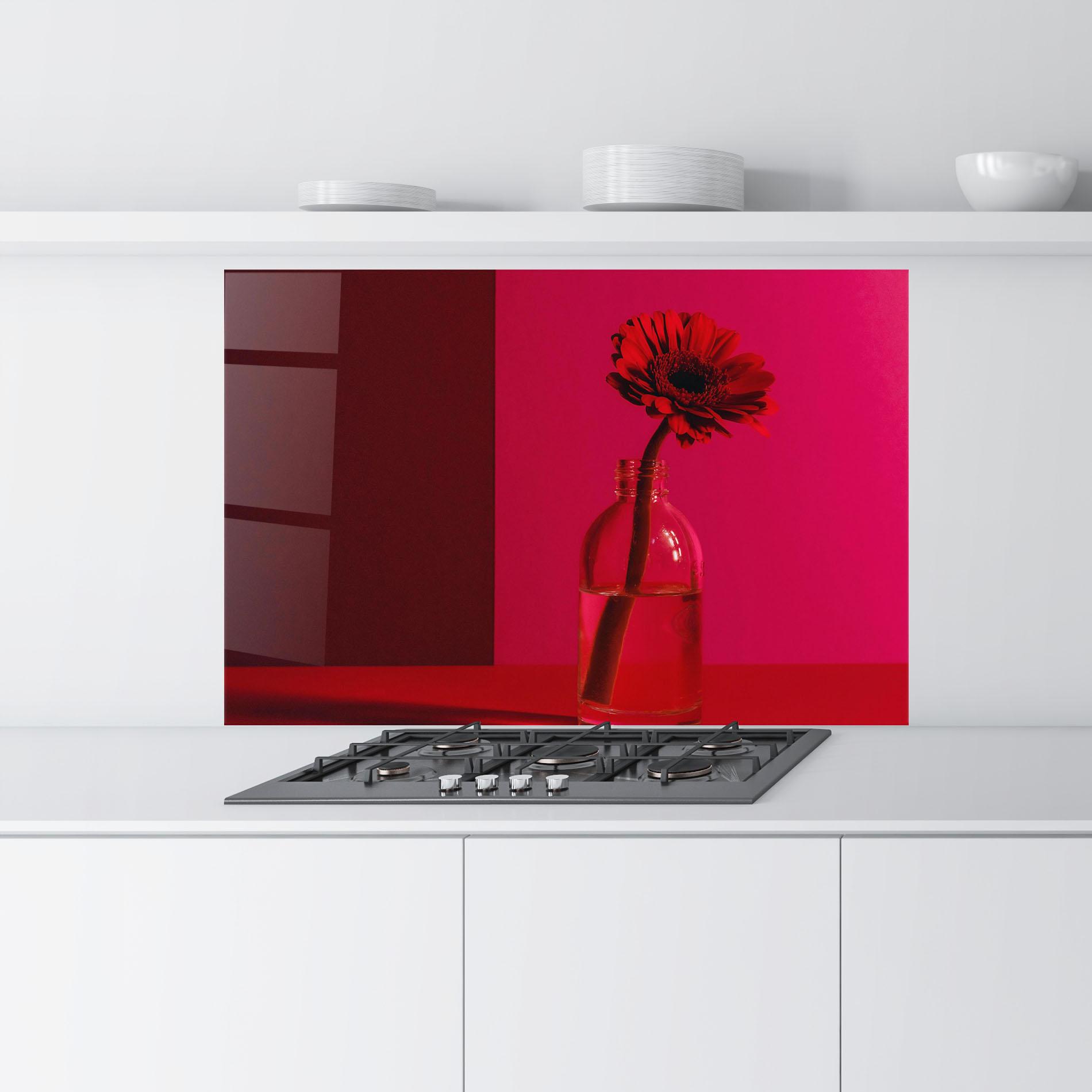 Panou Sticla Bucatarie Red Light Vase mockup 9