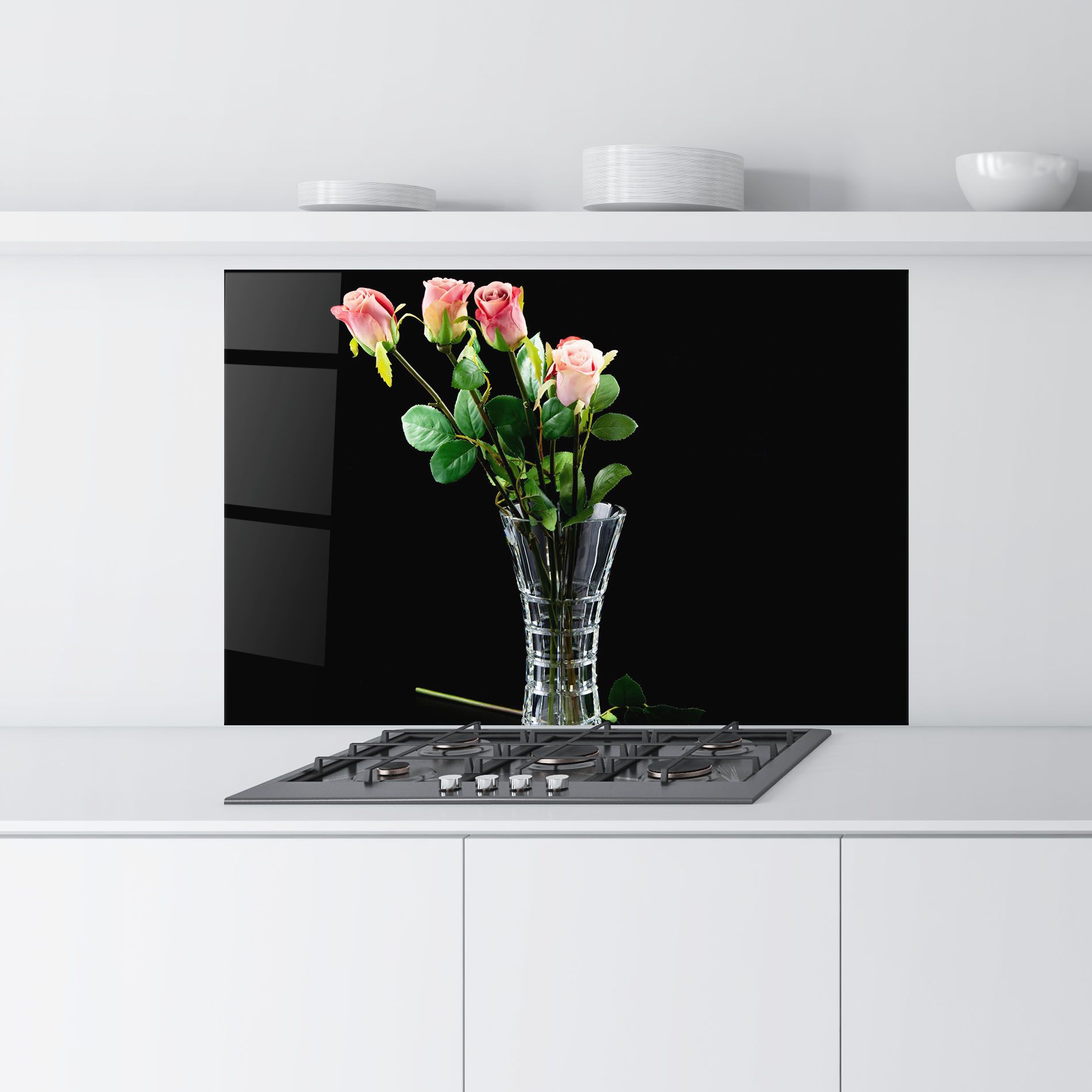 Rose Vase Black mockup 9
