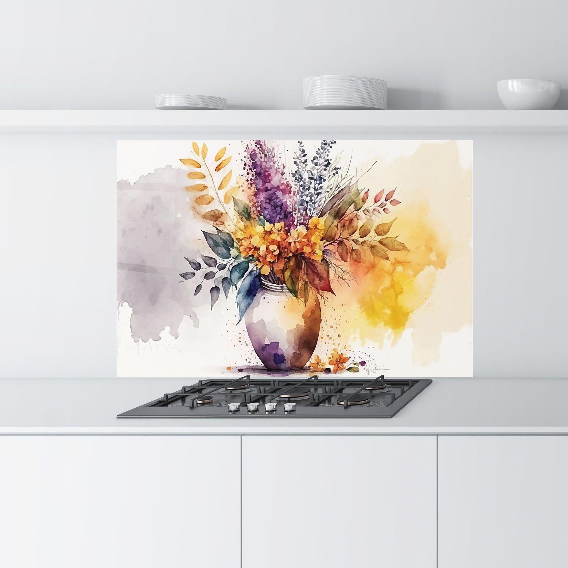 Yellow Purple Vase mockup 9