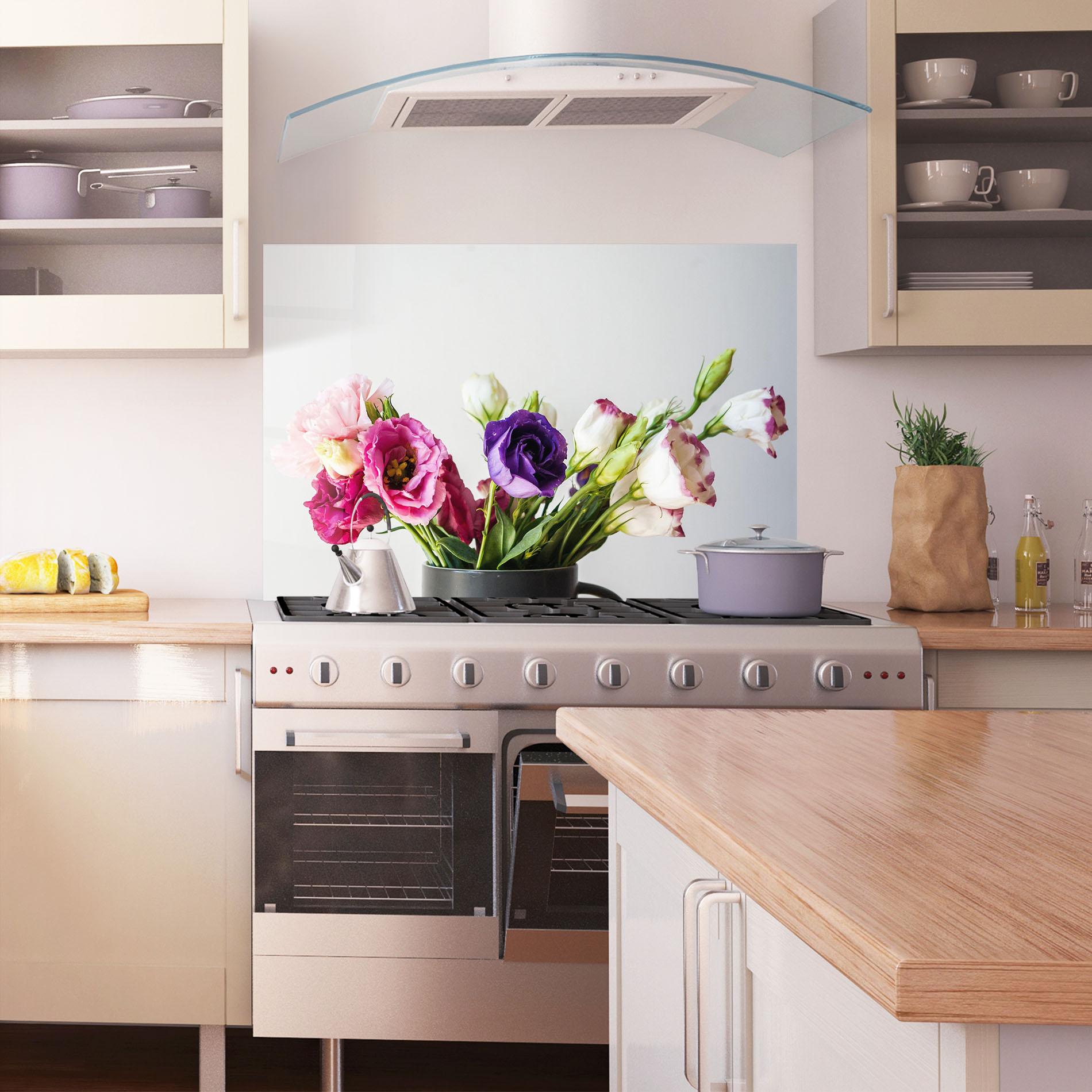 Panou Sticla Bucatarie Flowers In Vase mockup 1