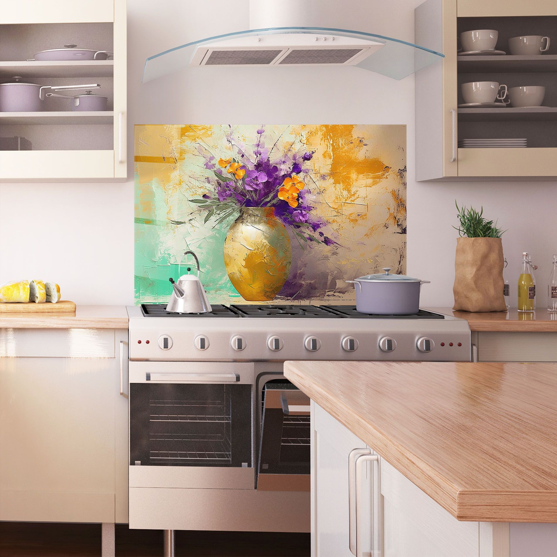 Purple Orange Plant Vase mockup 1